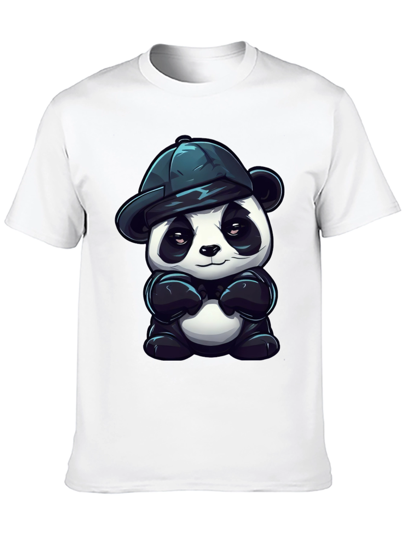 Black Cool Panda Graphic Tee - Unisex Black T-Shirt view 10