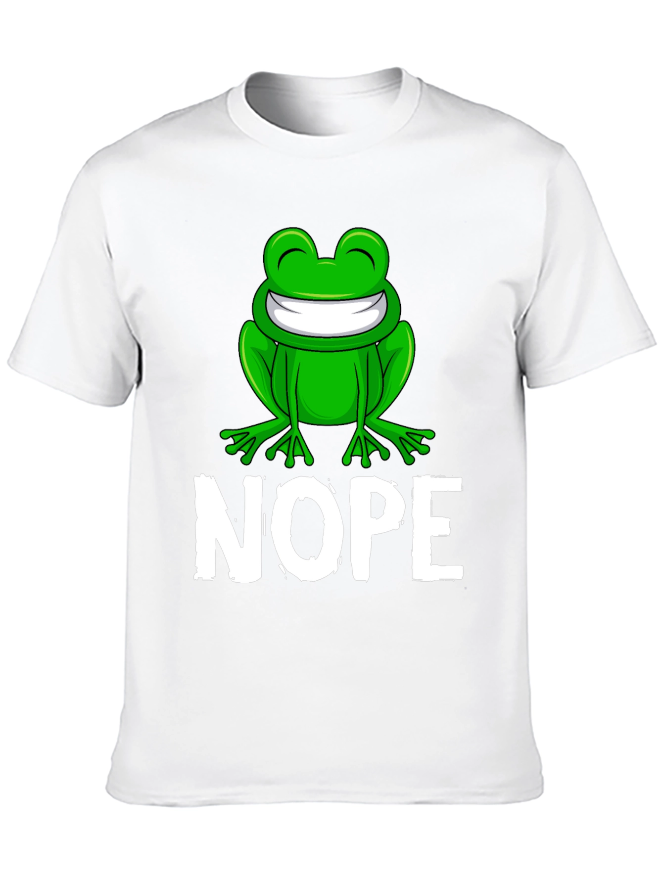 Black Nope Frog Graphic Tee - Funny Sarcastic T-Shirt view 10
