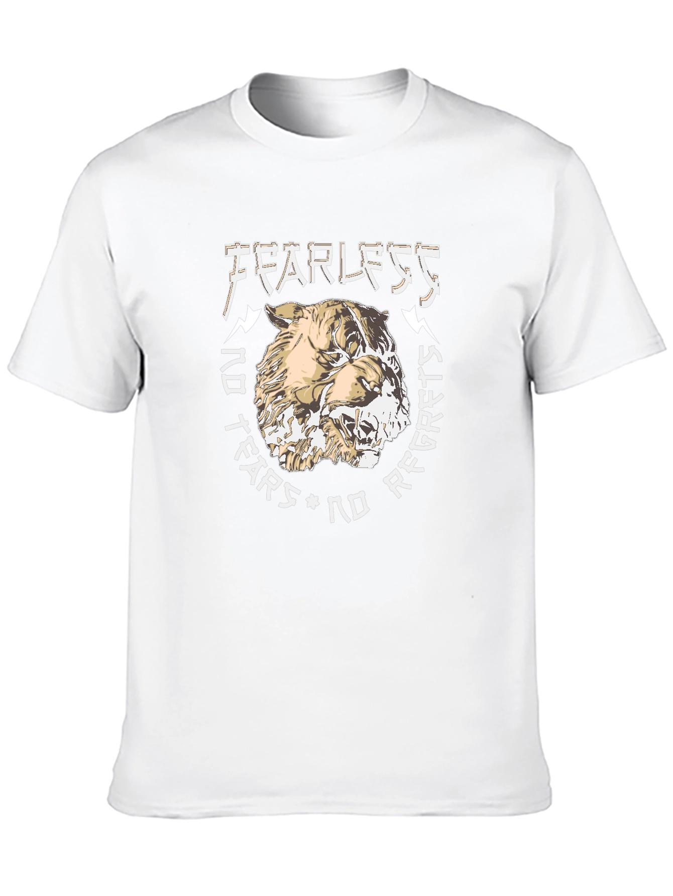 Black Fearless Graphic Print T-Shirt - Black view 10