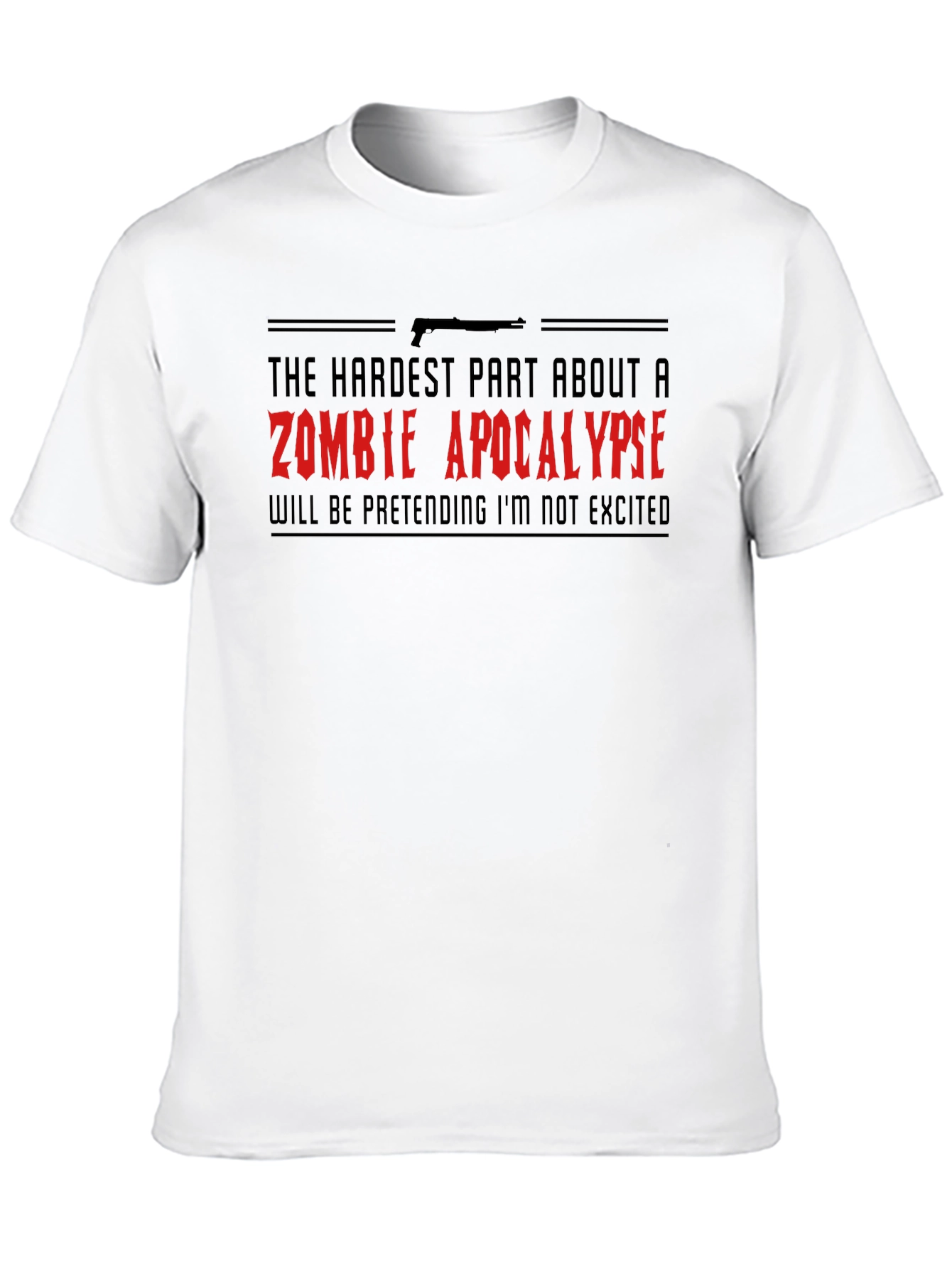Black Zombie Apocalypse T-Shirt - Funny Graphic Tee view 10