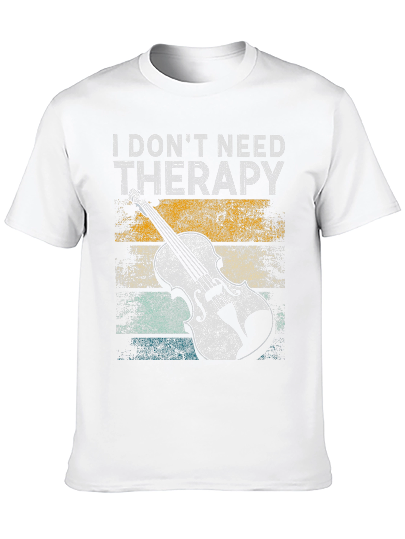 Black I Don't Need Therapy Violin T-Shirt view 10