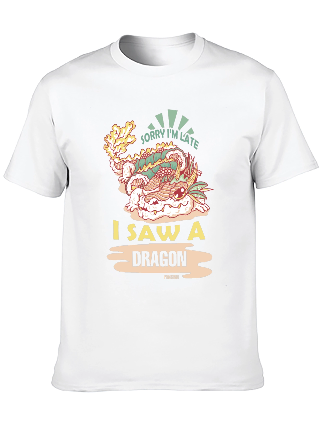 Black Sorry I'm Late Dragon T-Shirt view 10