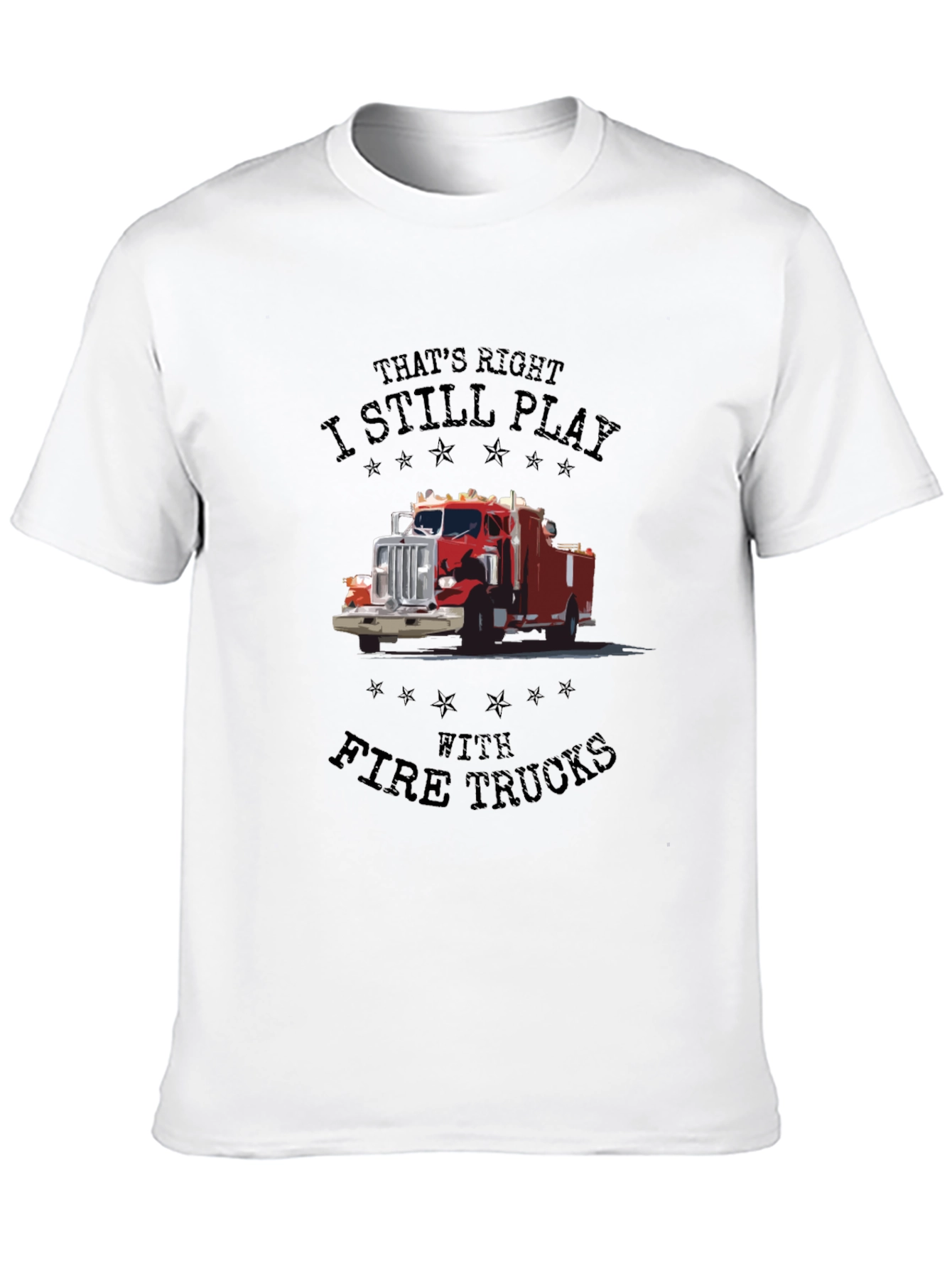 Black Fire Truck T-Shirt - I Still Play view 10