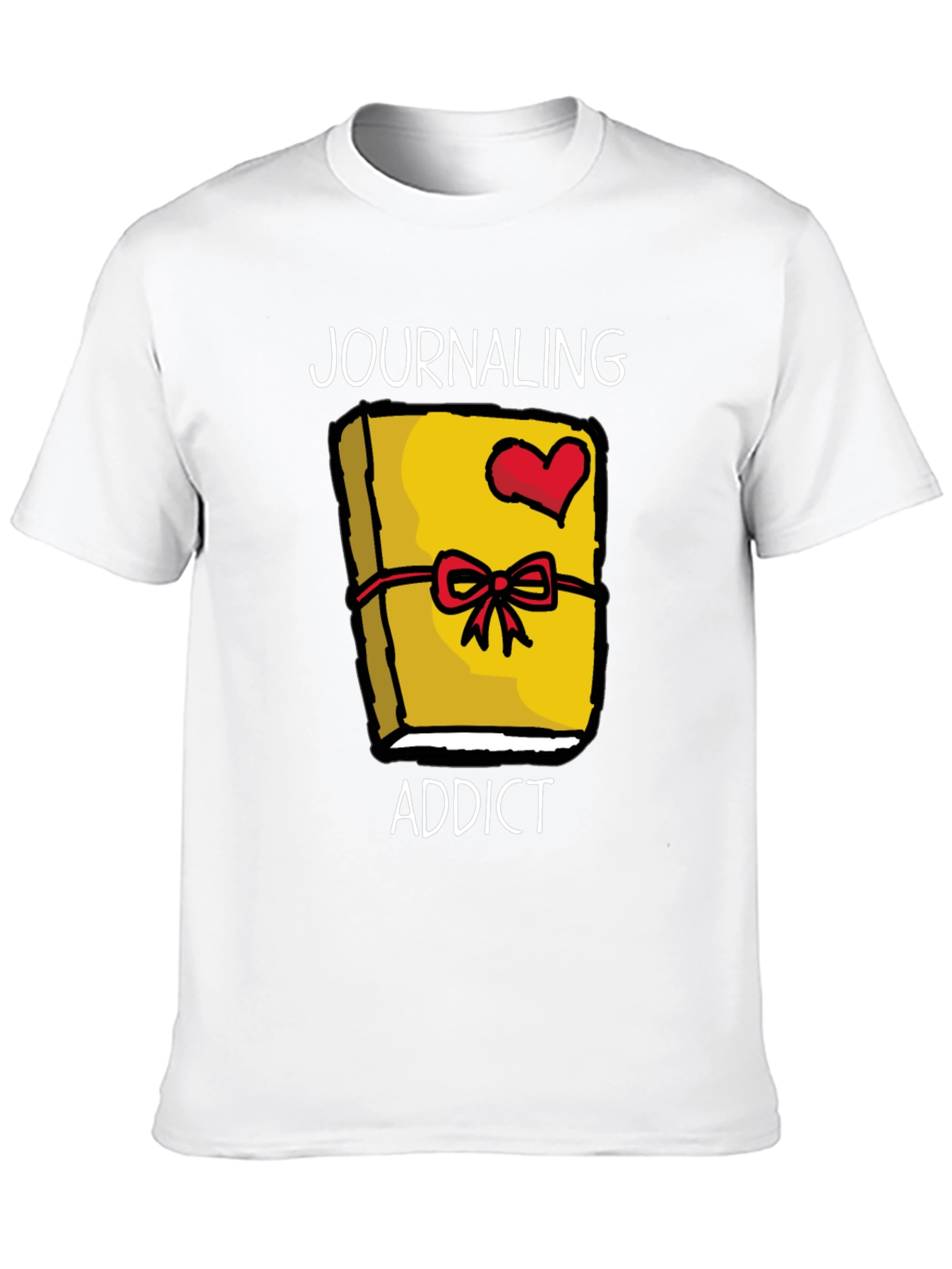 Black Journaling Addict Graphic Tee - Novelty Journal Lover Shirt view 10