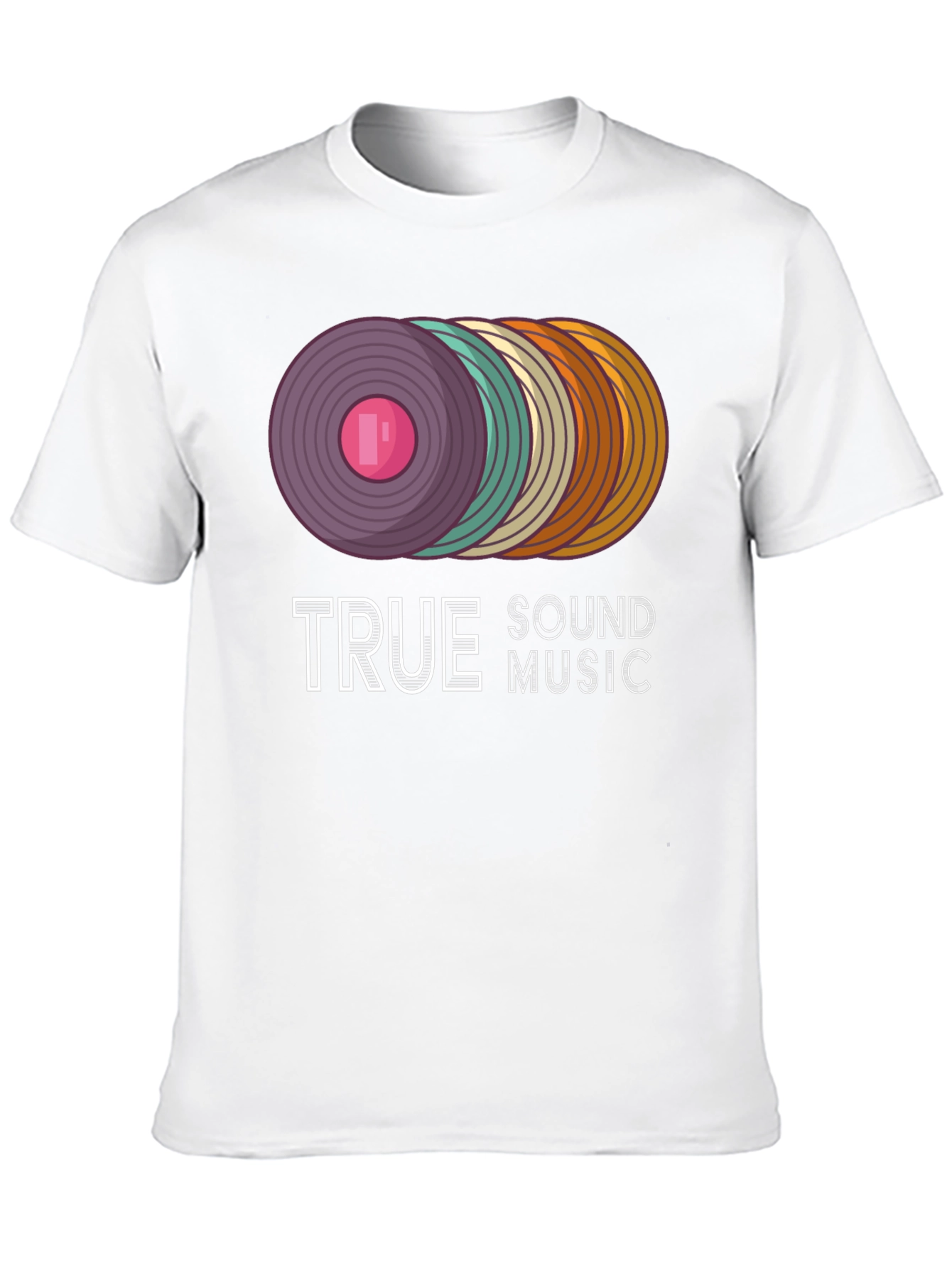 Black True Sound Music Retro Vinyl Record Graphic Tee view 10