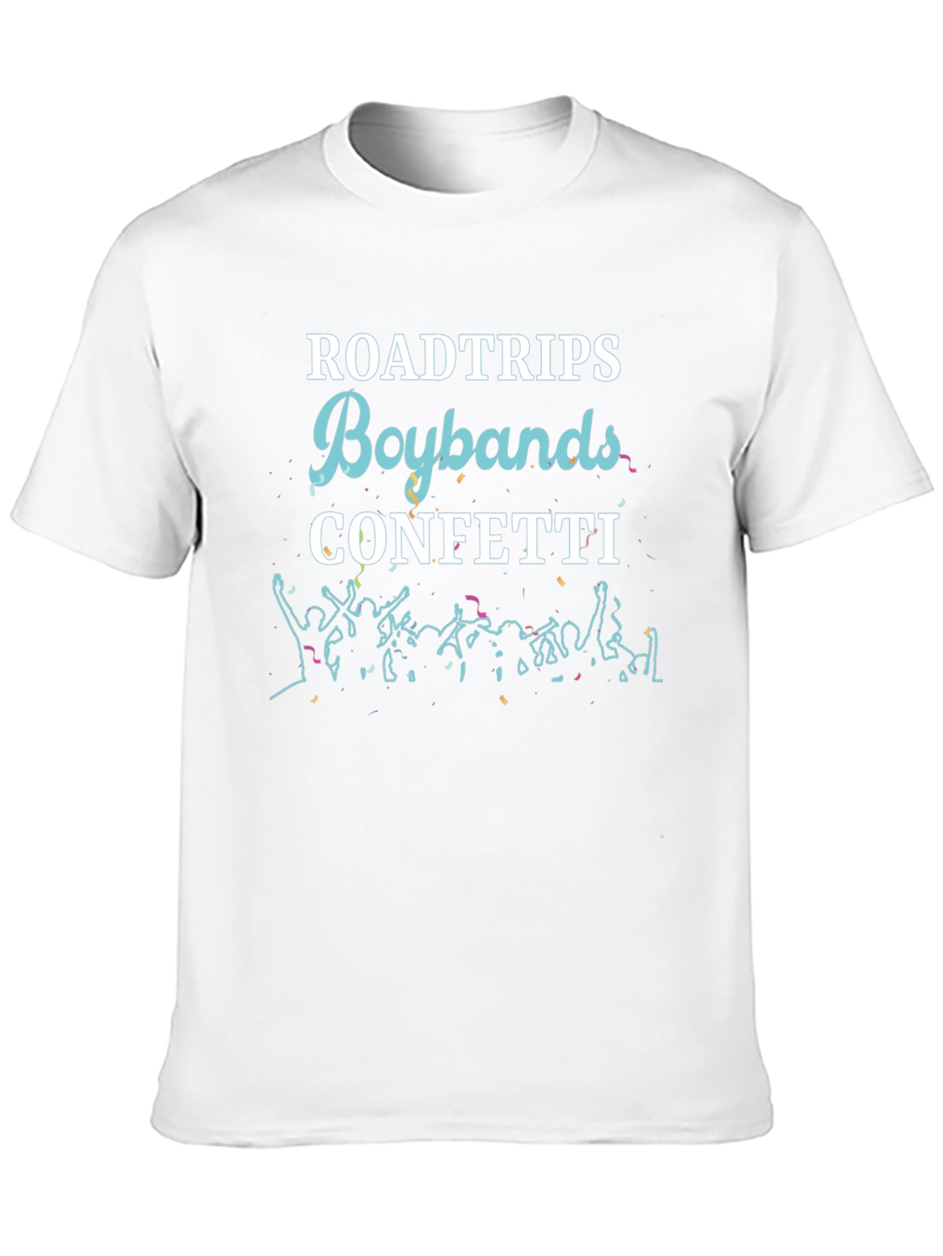 Black Roadtrips Boybands Confetti Black Graphic Tee view 10