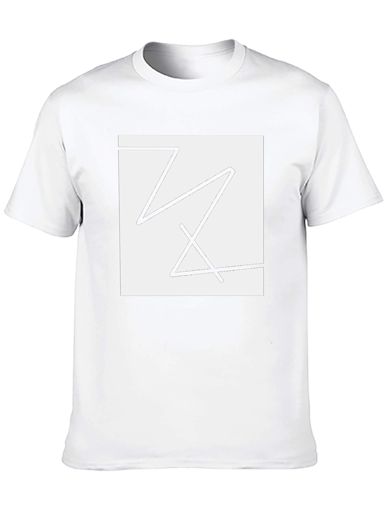 Black Geometric Line Art T-Shirt view 10