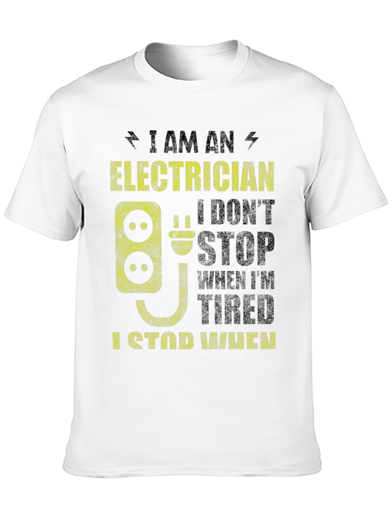 Black Electrician T-Shirt - Funny Electrical Worker Tee view 10