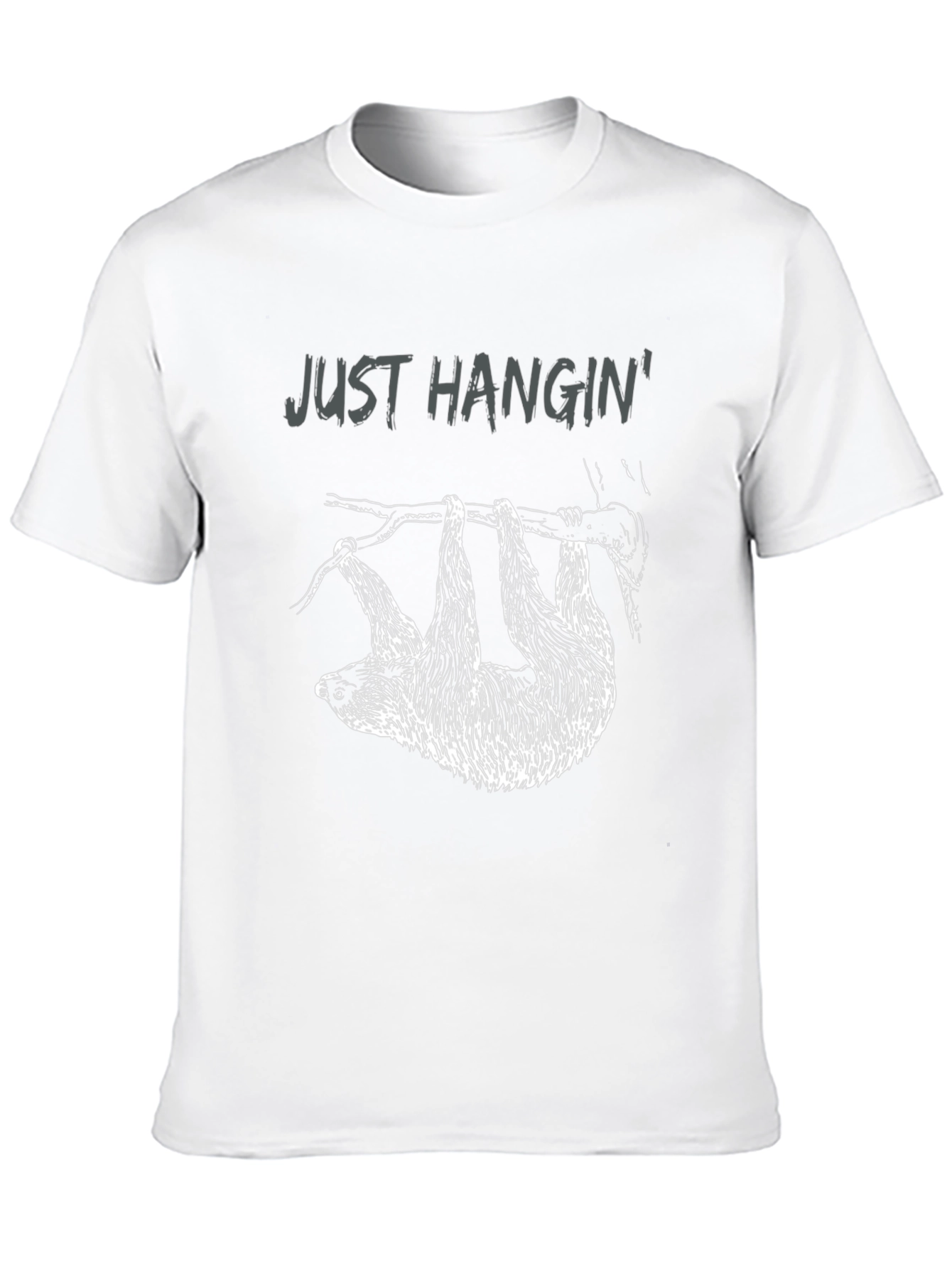 Black Just Hangin' Sloth Graphic T-Shirt view 10