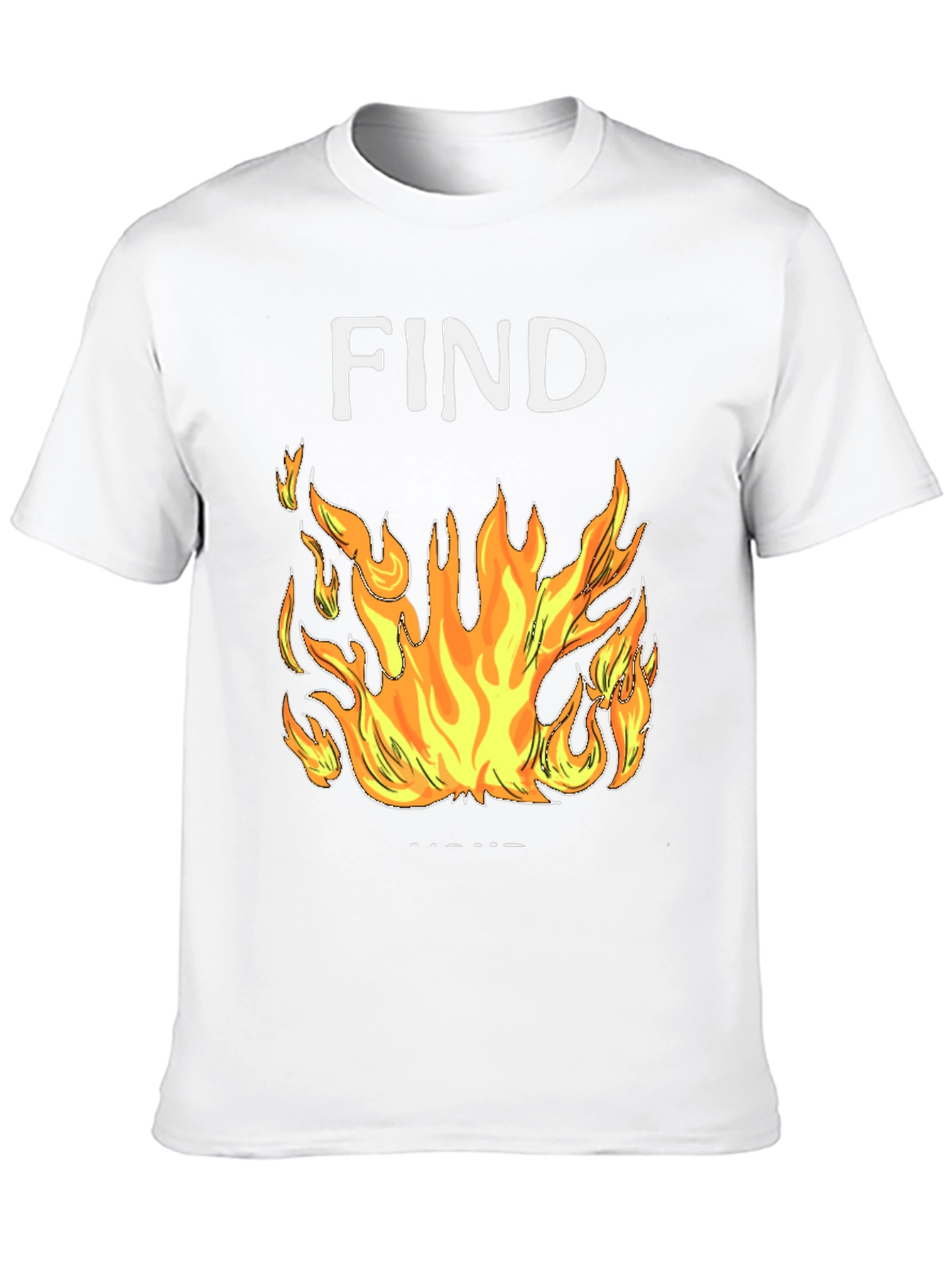 Black Find Your Fire Graphic Tee - Black Cotton Blend Shirt view 10