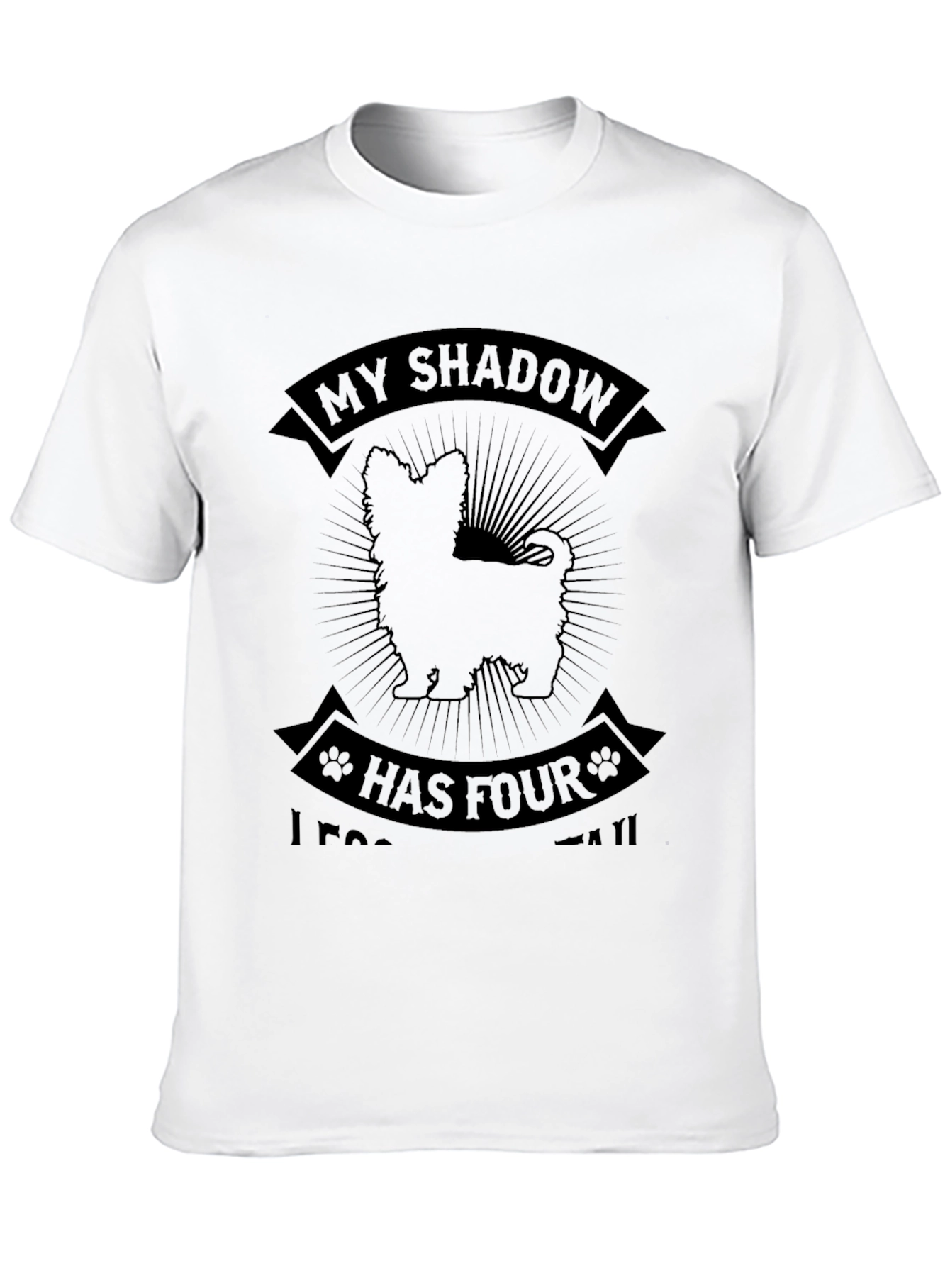 Black Dog Lover T-Shirt: My Shadow Has Four Paws view 10