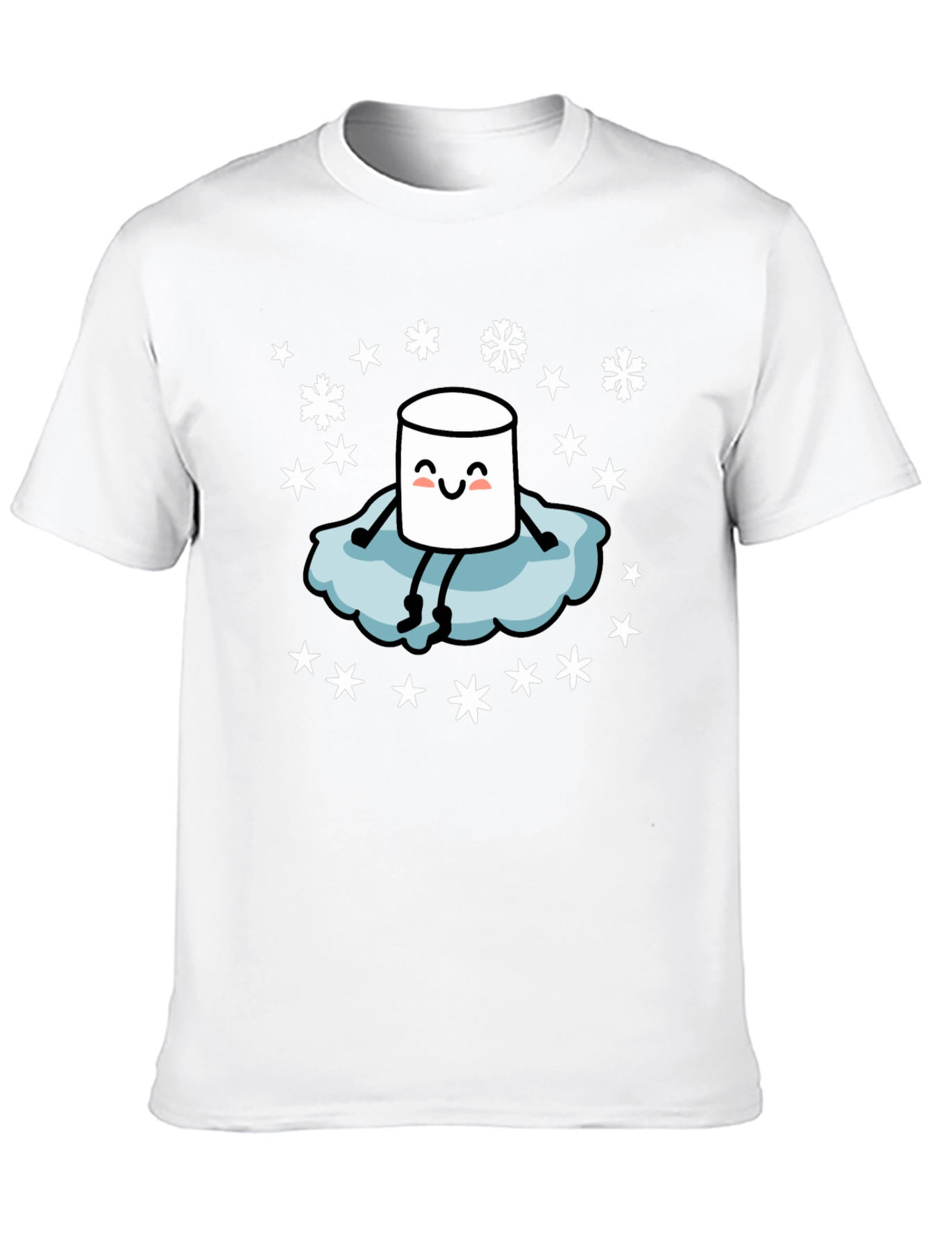 Black Marshmallow Snow Day T-Shirt - Cute Winter Tee view 10