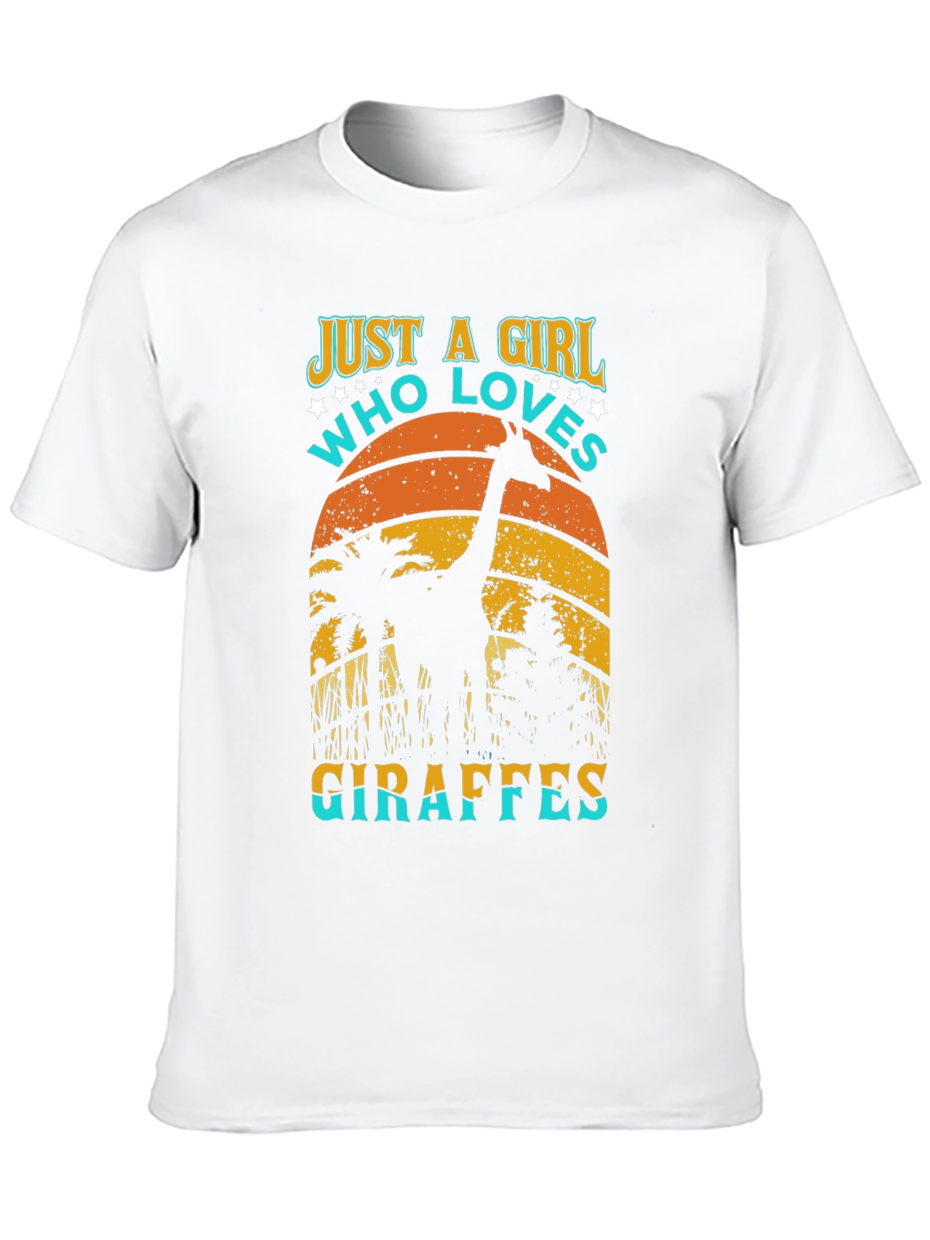 Black Just A Girl Who Loves Giraffes T-Shirt view 10