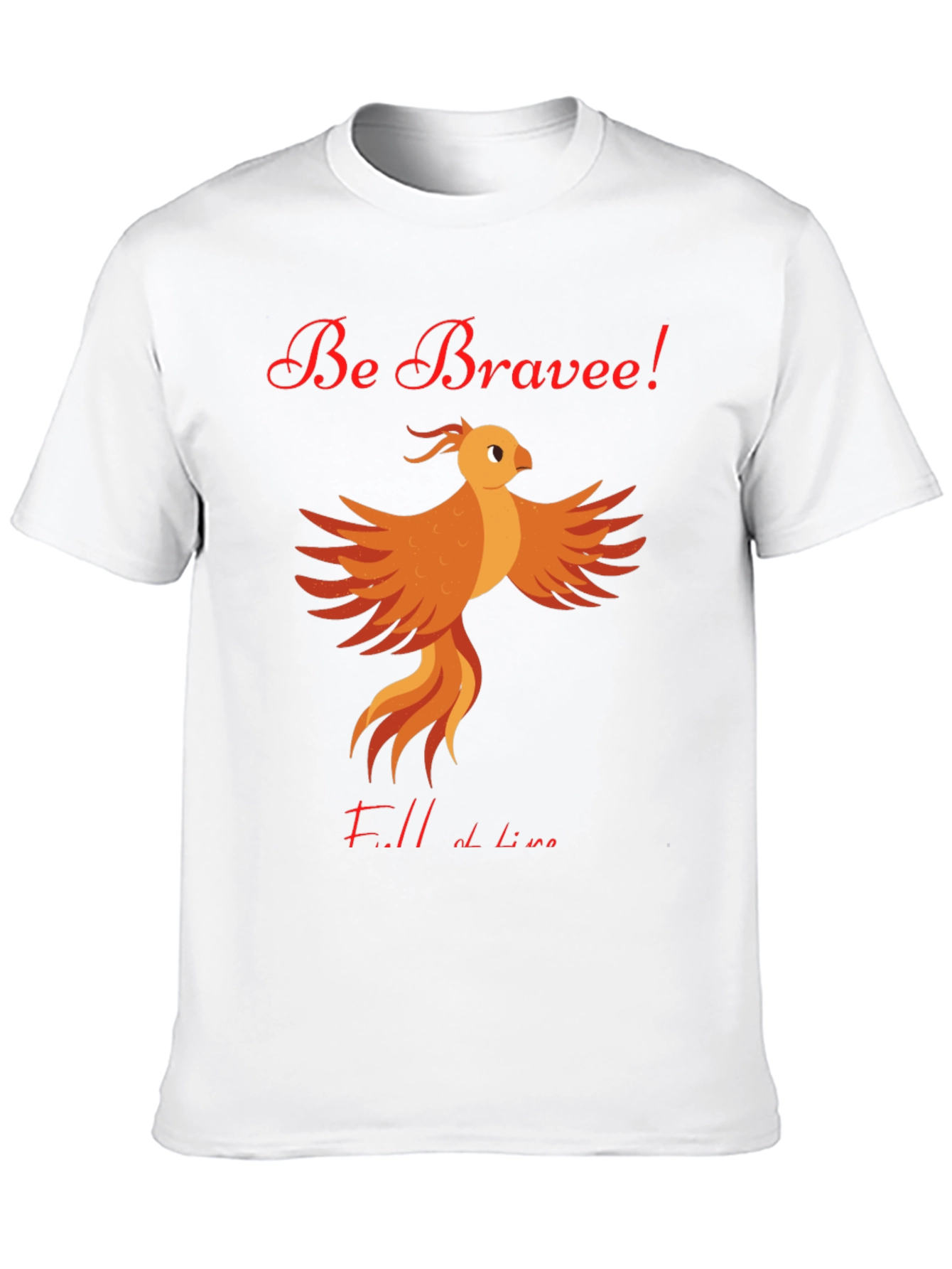 Black Be Brave Phoenix Graphic Tee - Motivational T-Shirt view 10