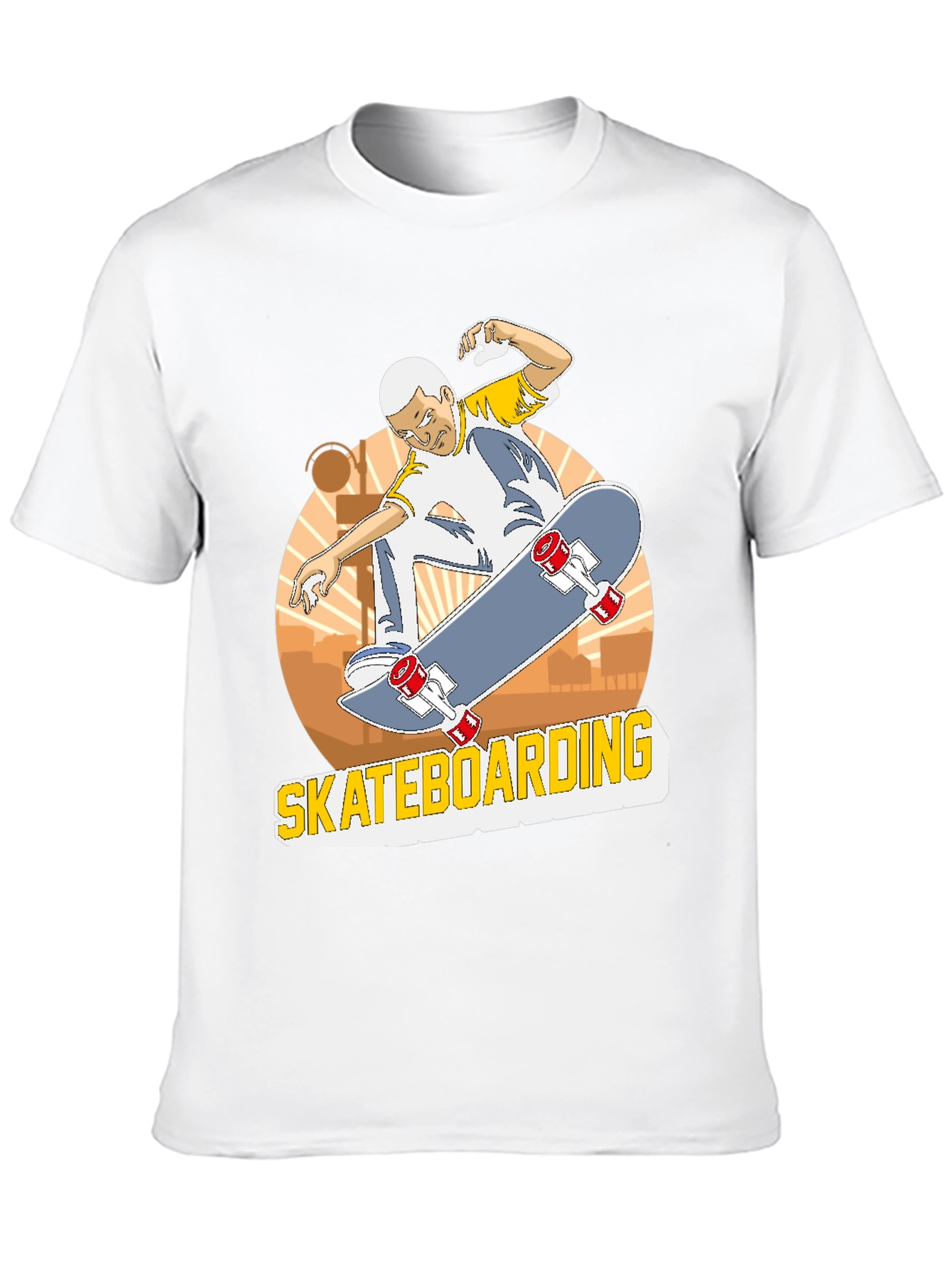 Black Skateboarding T-Shirt - Cool Graphic Tee view 10