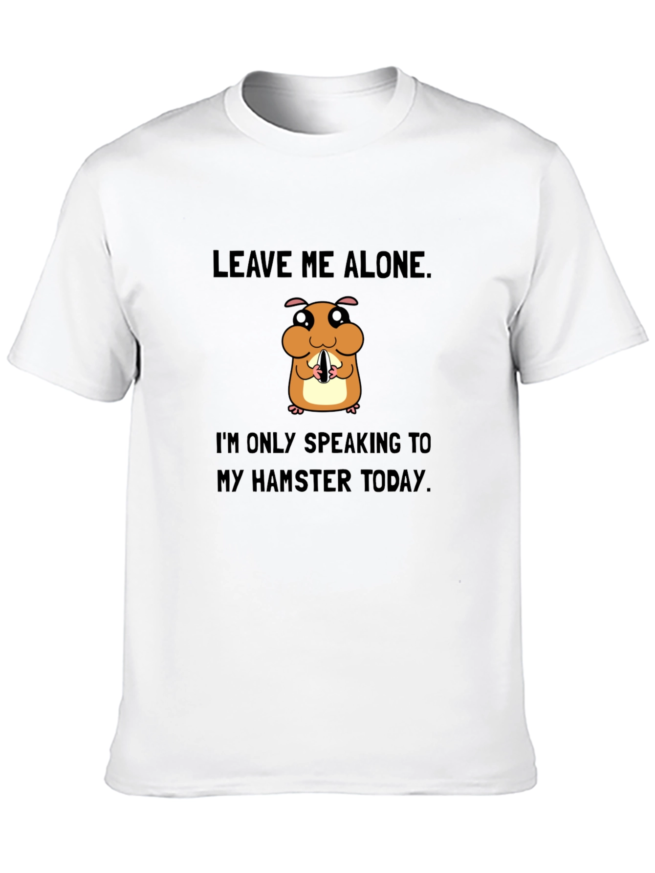 Black Hamster Lover T-Shirt - Leave Me Alone Graphic Tee view 10