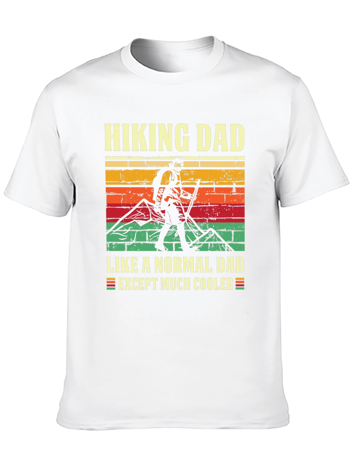 Black Hiking Dad T-Shirt - Cooler Than Normal! view 10