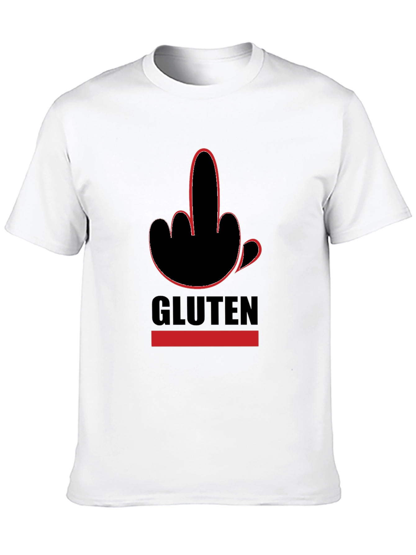 Gluten Middle Finger Graphic Tee - 10