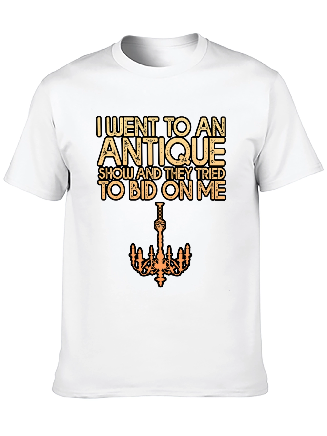 Black Antique Show Humor T-Shirt - Bid On Me view 10