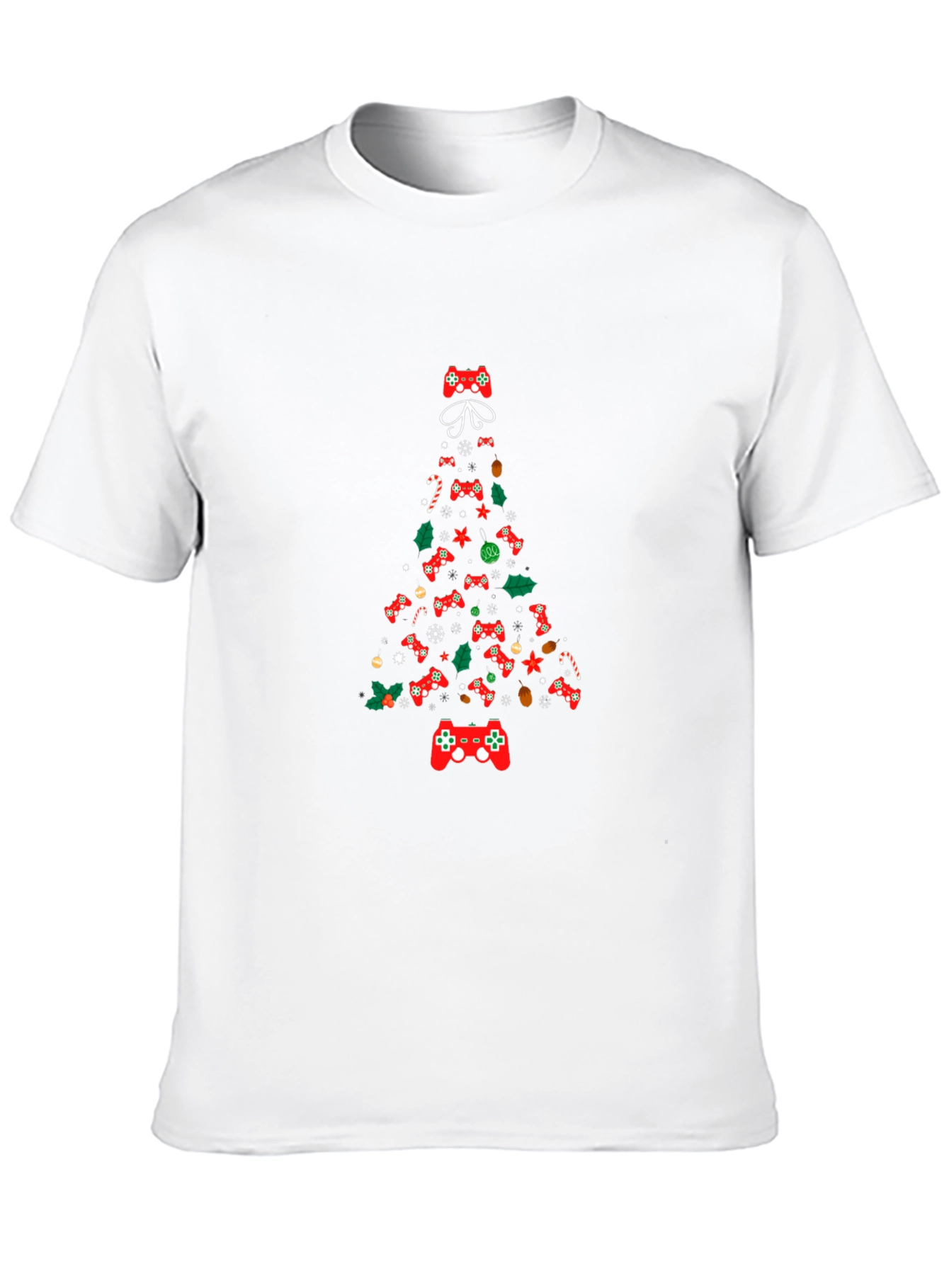 Black Christmas Gamer Tree Graphic Tee view 10