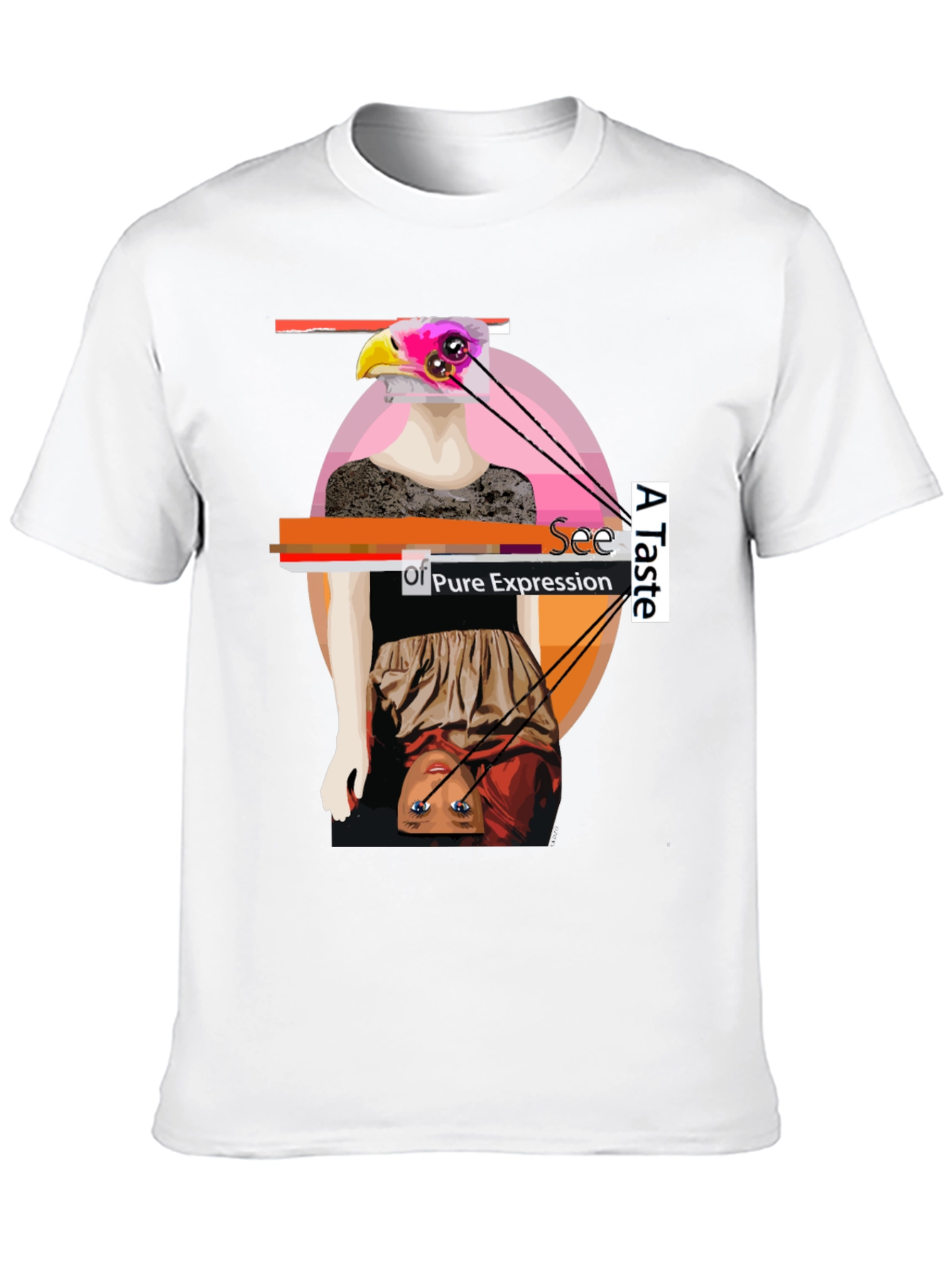 Black Unique Graphic Print Tee - Art Expression view 10