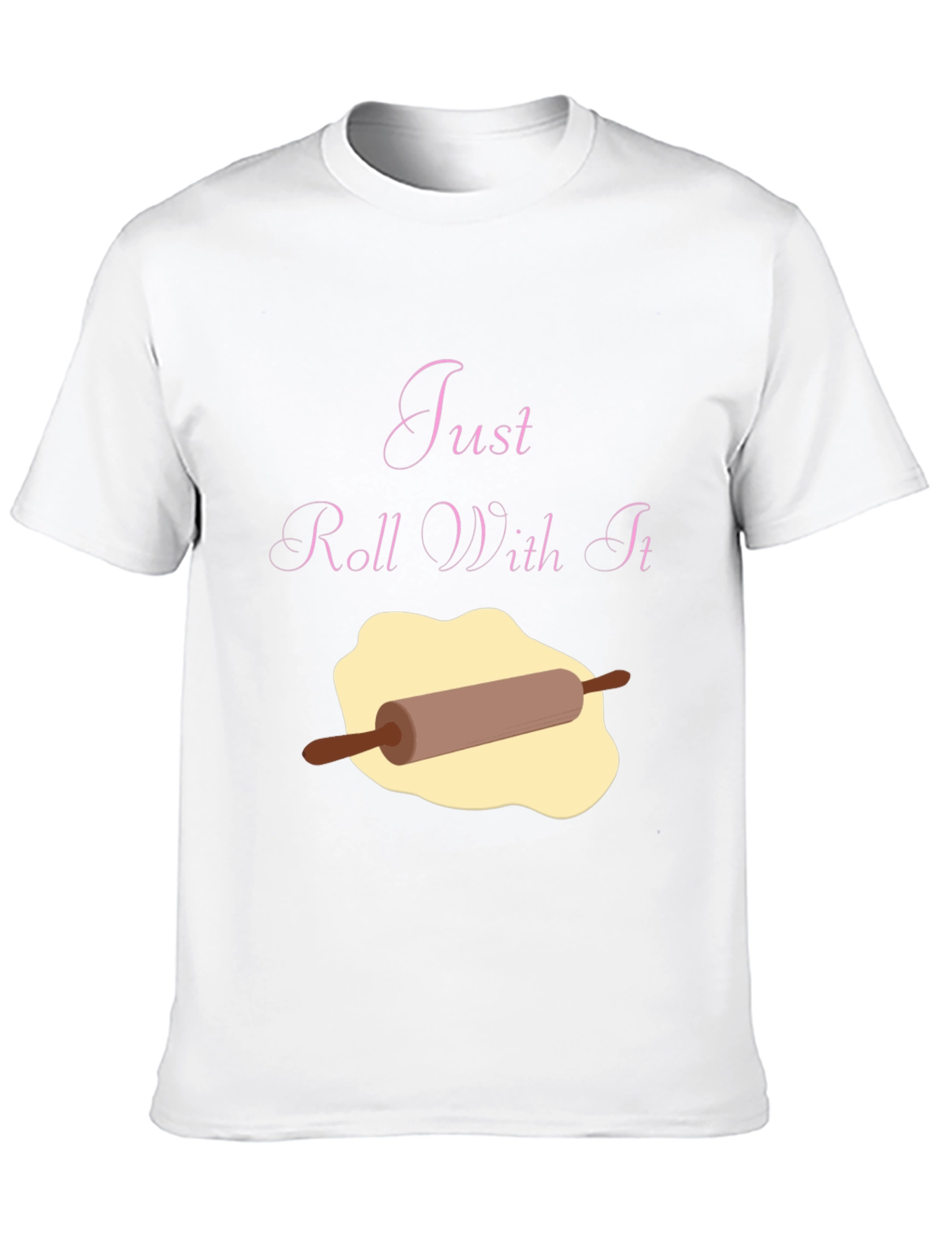 Black Just Roll With It Funny Baking T-Shirt view 10