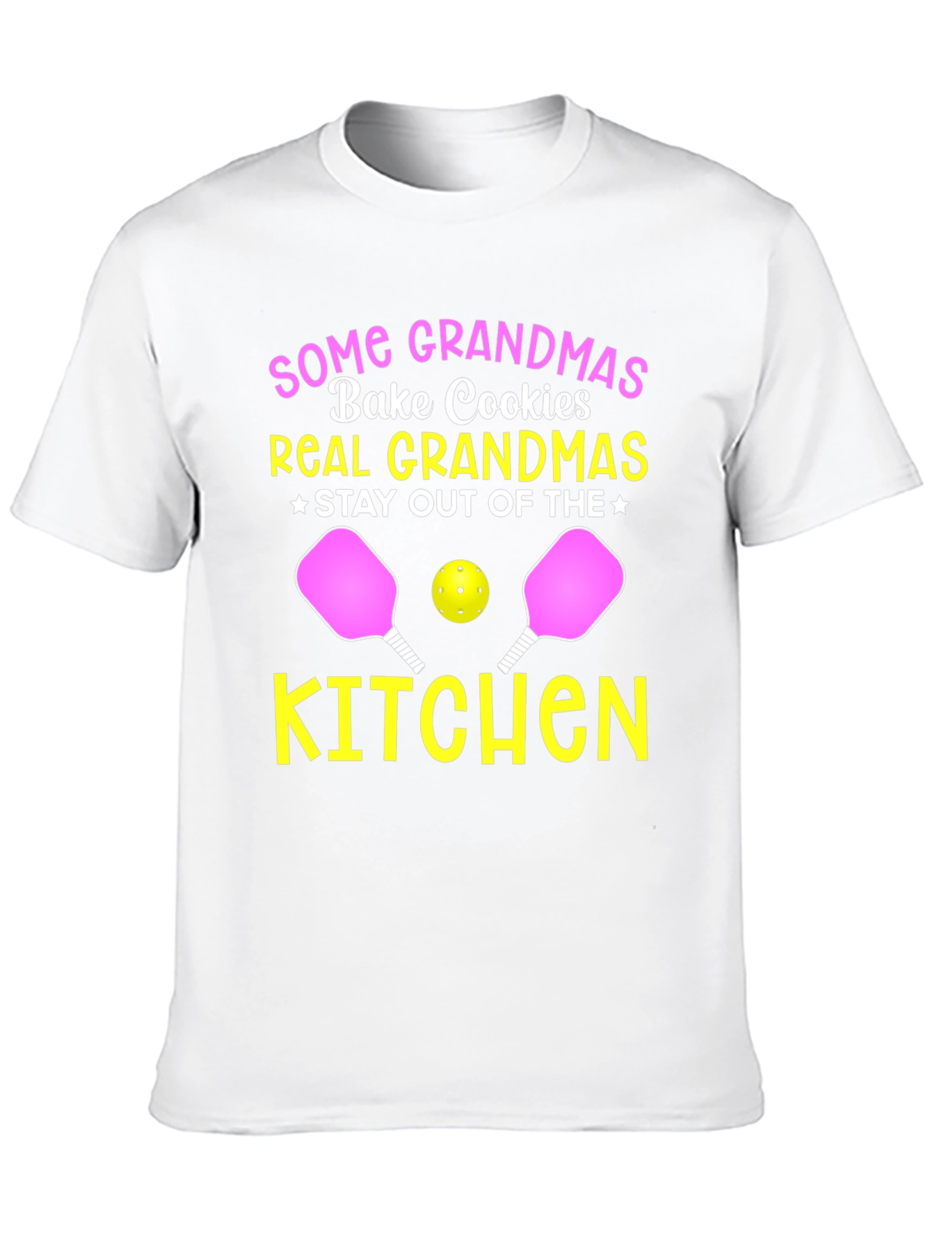 Black Pickleball Grandmas Stay Out of the Kitchen T-Shirt view 10