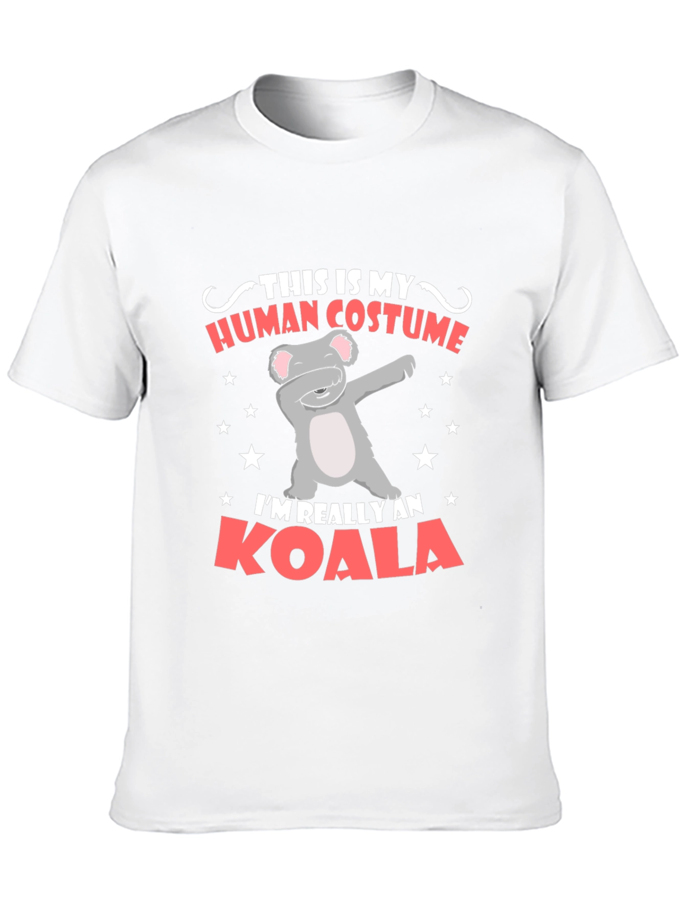 Black Funny Koala Human Costume T-Shirt view 10