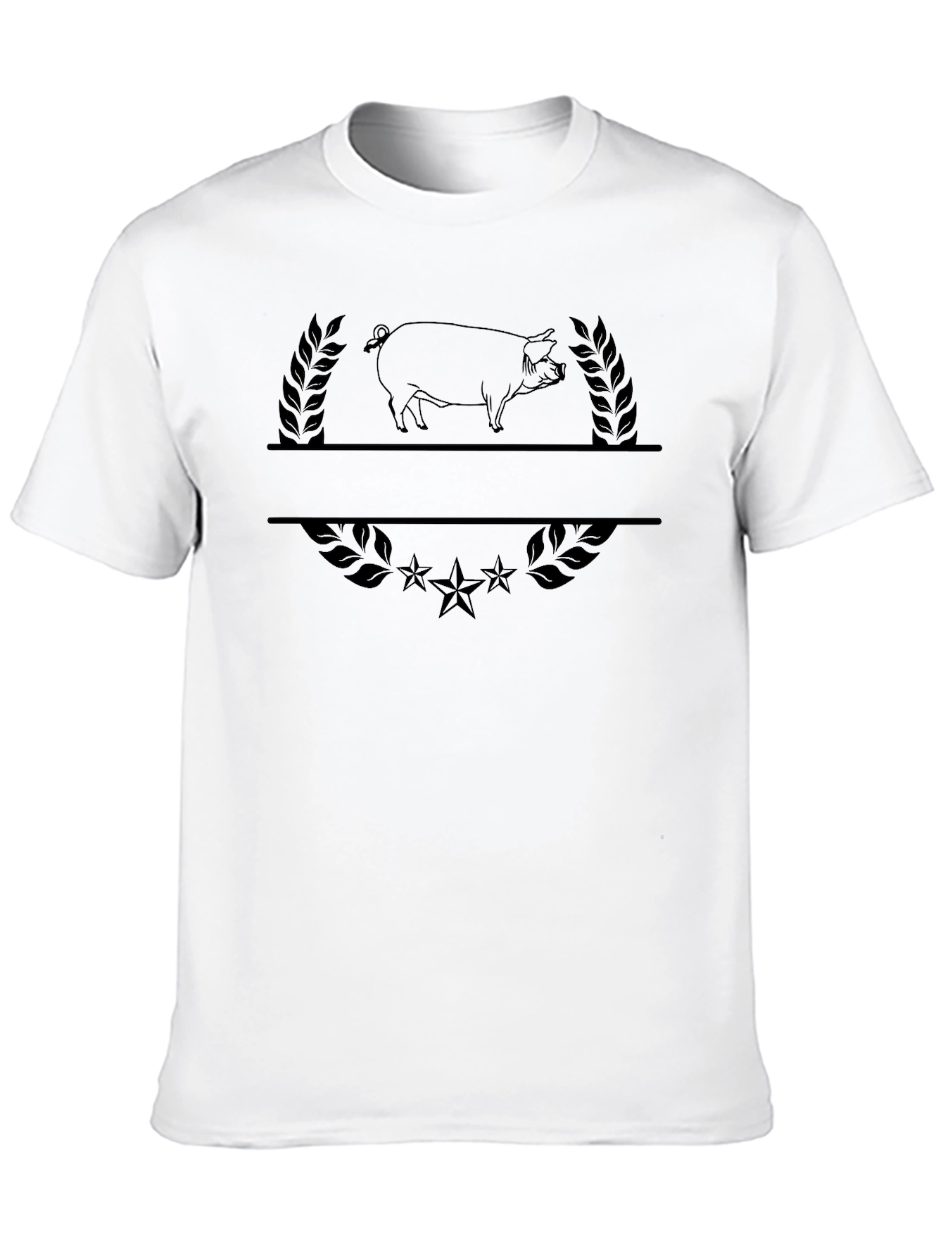Black Pig Graphic Tee - Farm Animal T-Shirt view 10