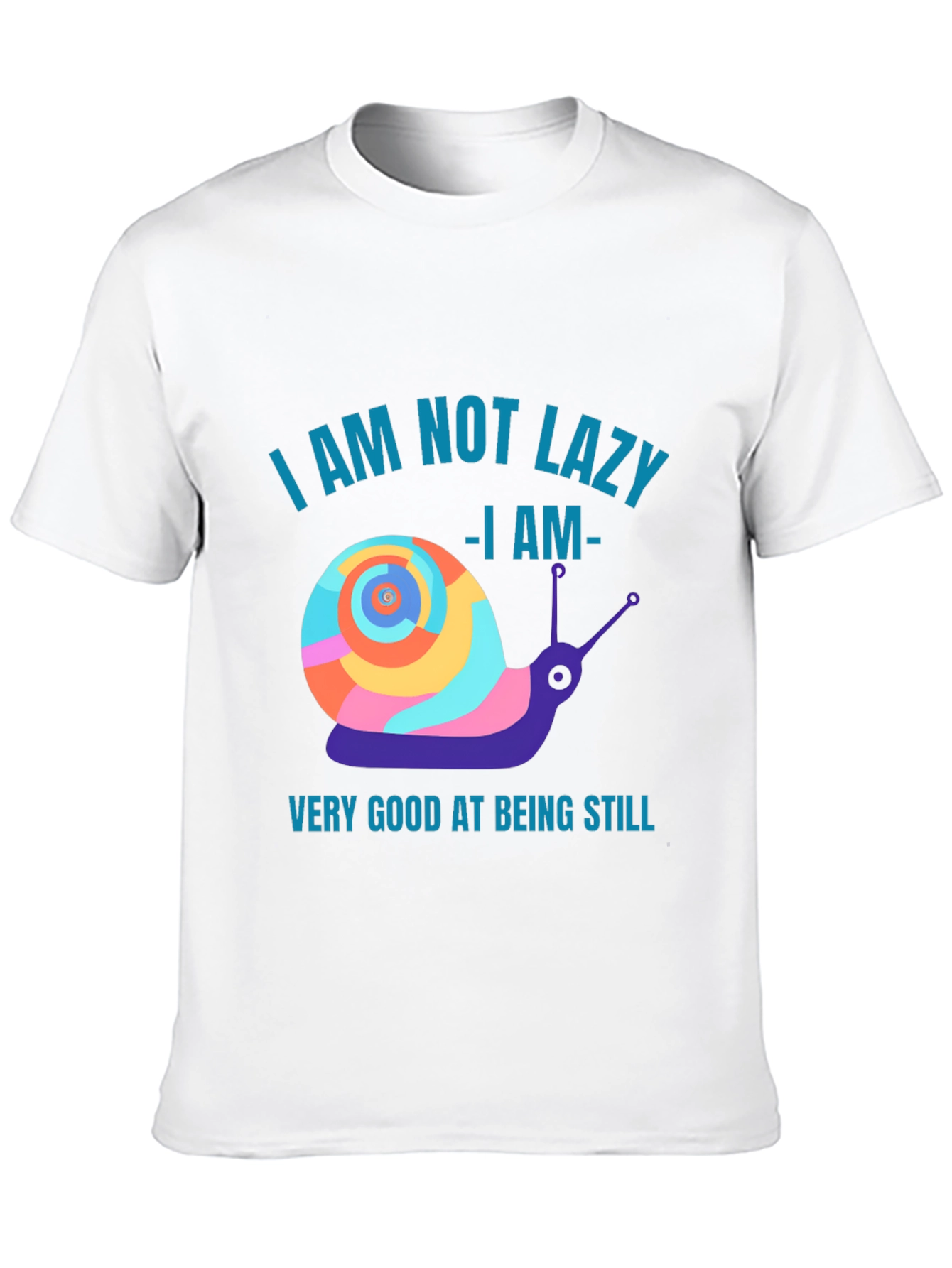 Black Funny Snail Graphic T-Shirt - Not Lazy view 10