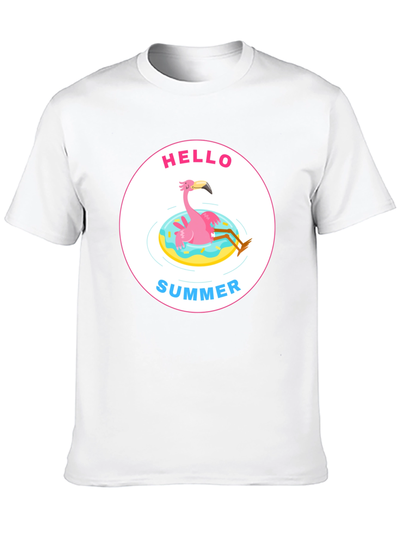 Black Hello Summer Flamingo Graphic Tee view 10