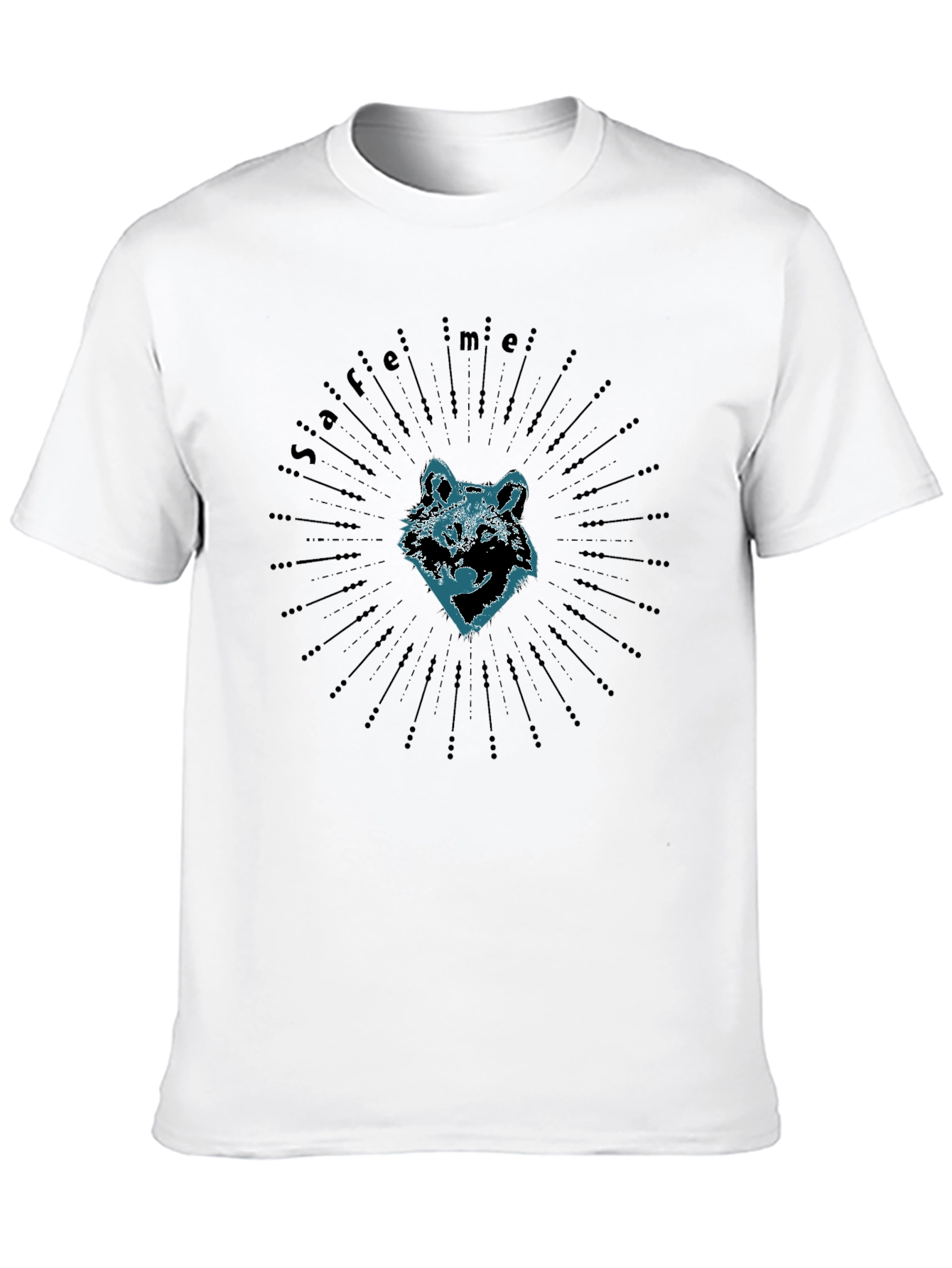 Black Wolf Graphic Print Crew Neck T-Shirt view 10