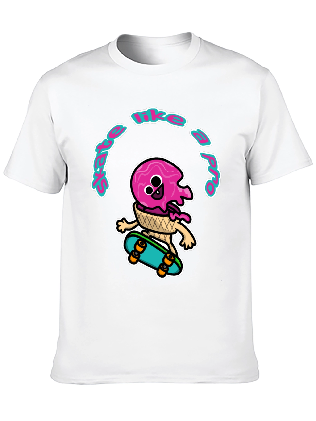 Black Skate Like a Pro Ice Cream T-Shirt view 10