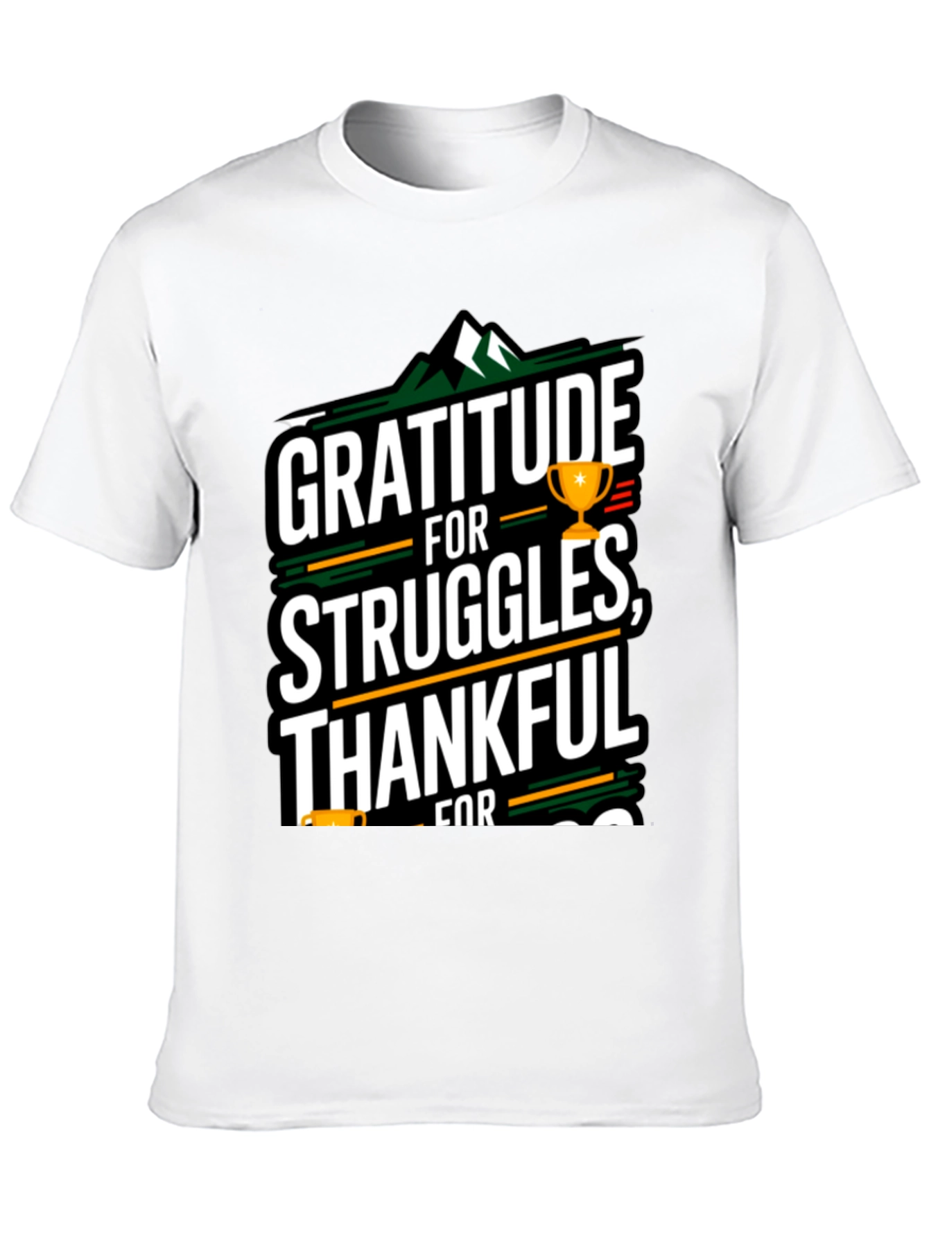 Black Gratitude T-Shirt - Thankful For Struggles view 10
