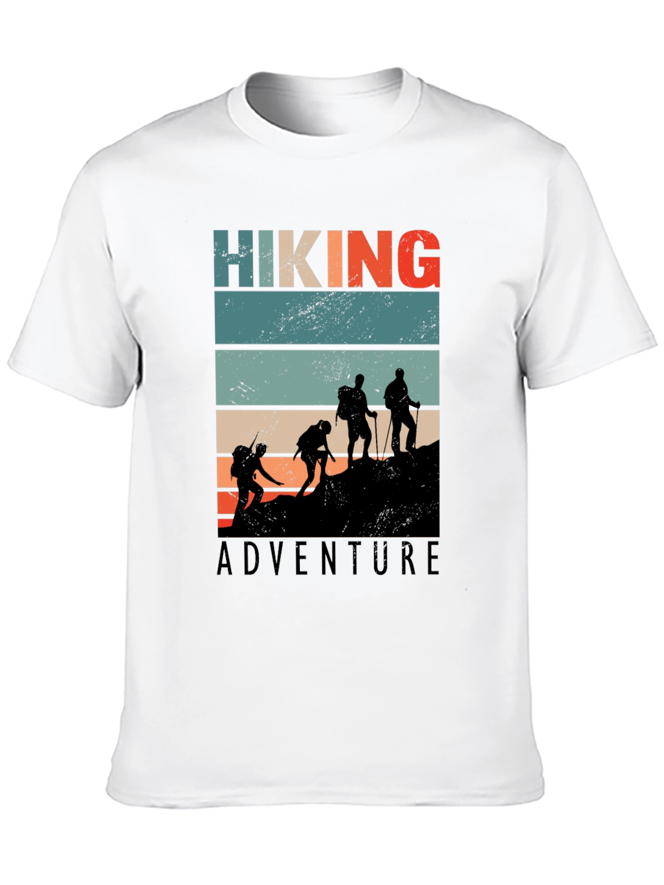 Black Hiking Adventure Graphic Tee - Retro Style view 10