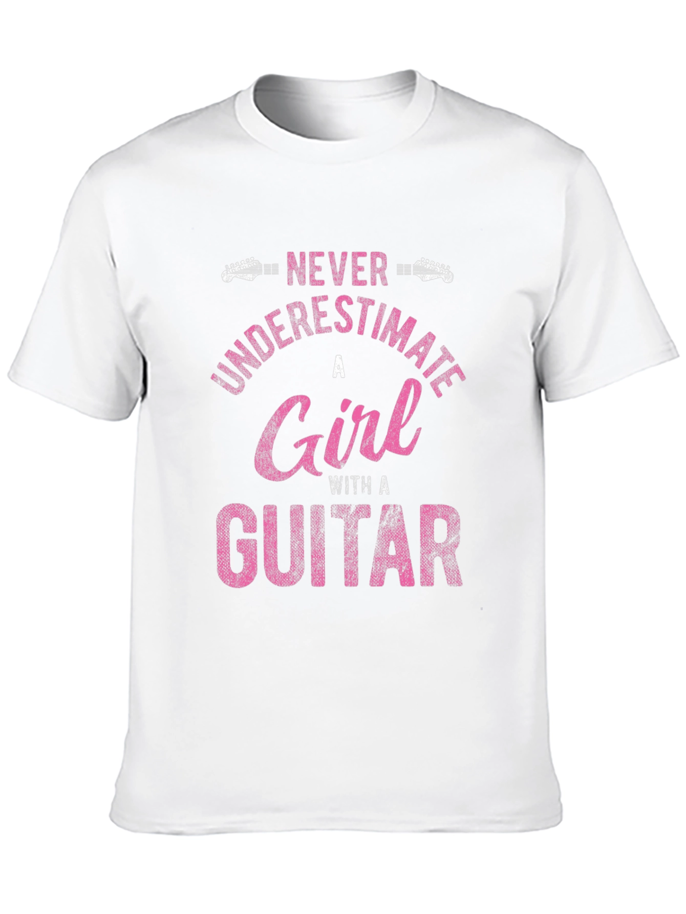 Black Never Underestimate A Girl Guitar T-Shirt view 10