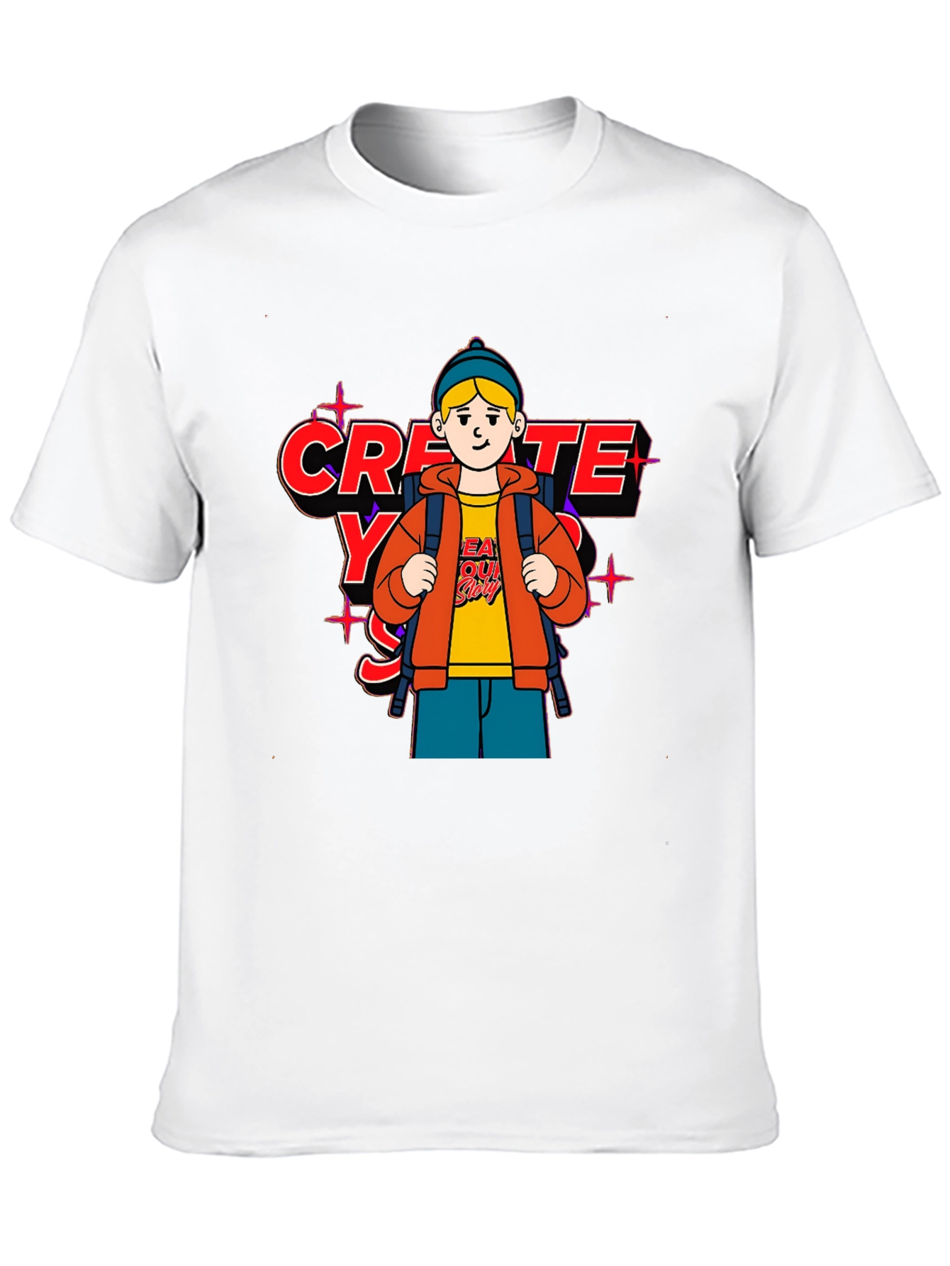 Black Create Your Story T-Shirt view 10