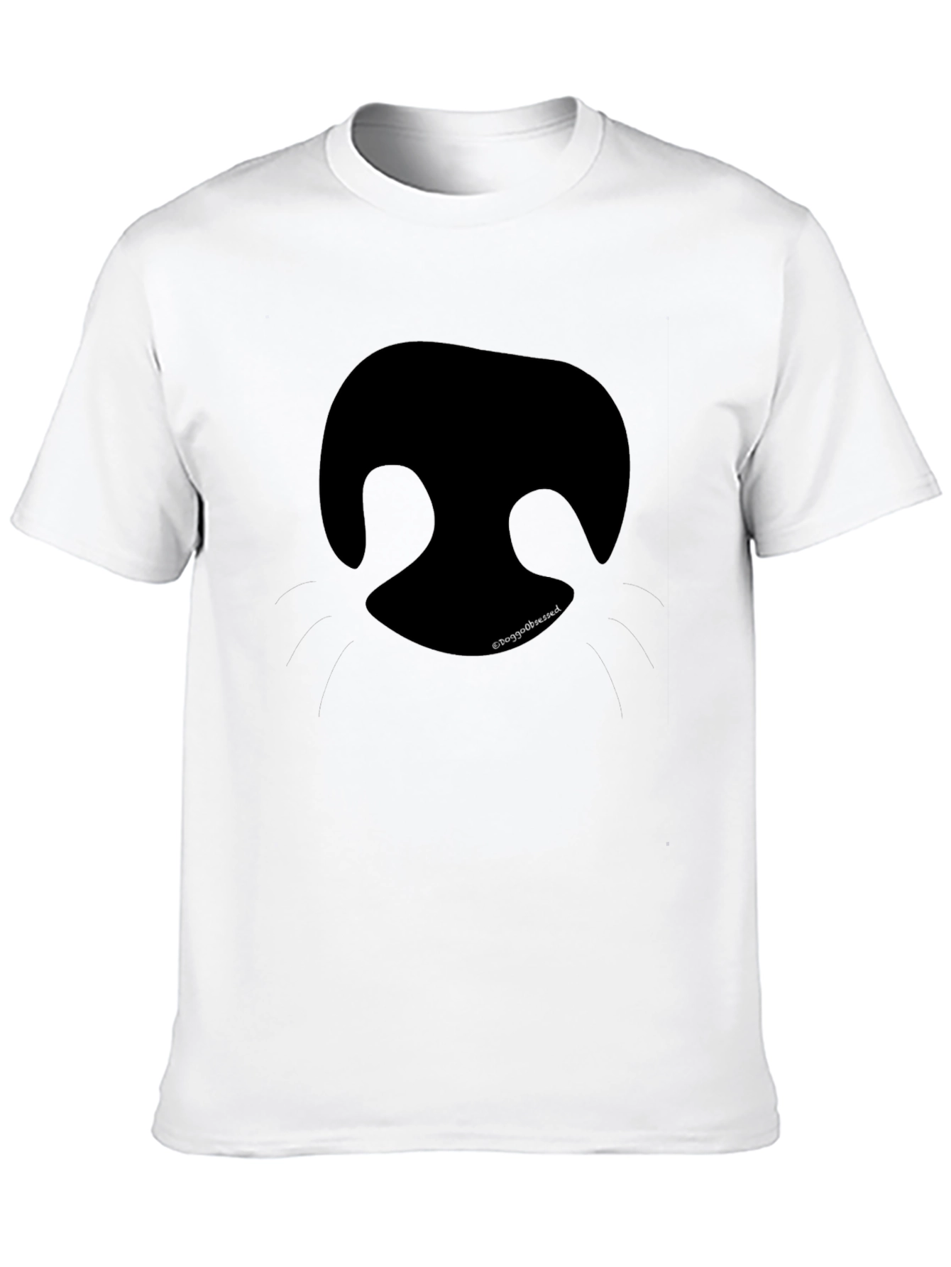 Black Dog Nose Graphic T-Shirt - Unisex Casual Tee view 10