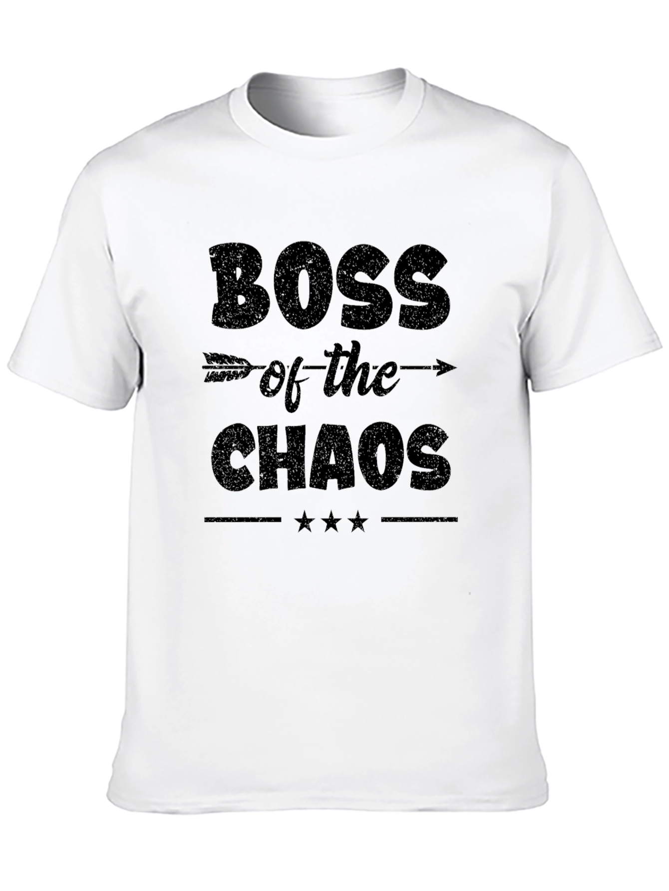 Black Boss of the Chaos Black Graphic T-Shirt view 10