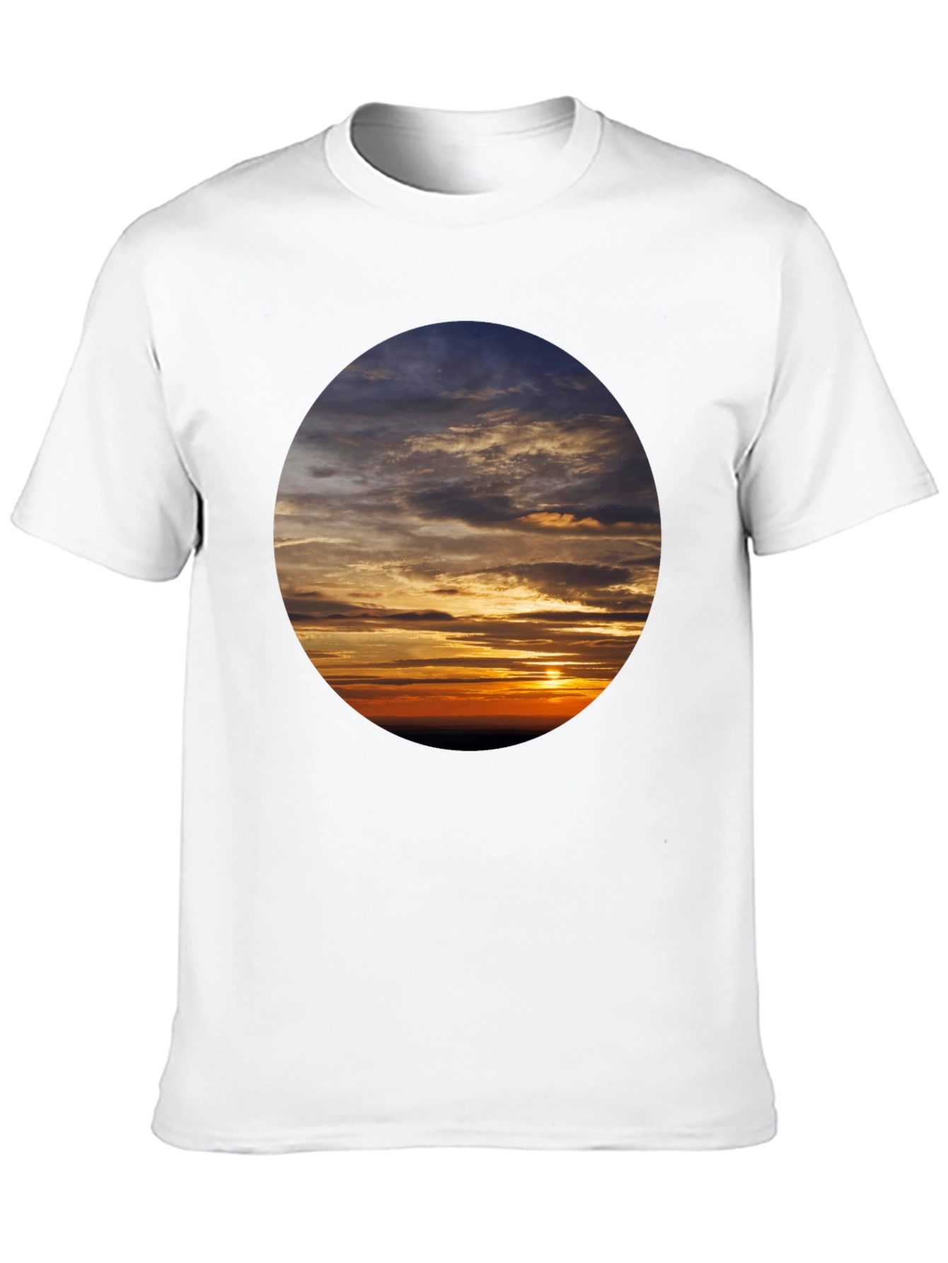 Black Sunset Sky Graphic Tee - Soft Cotton Casual Shirt view 10
