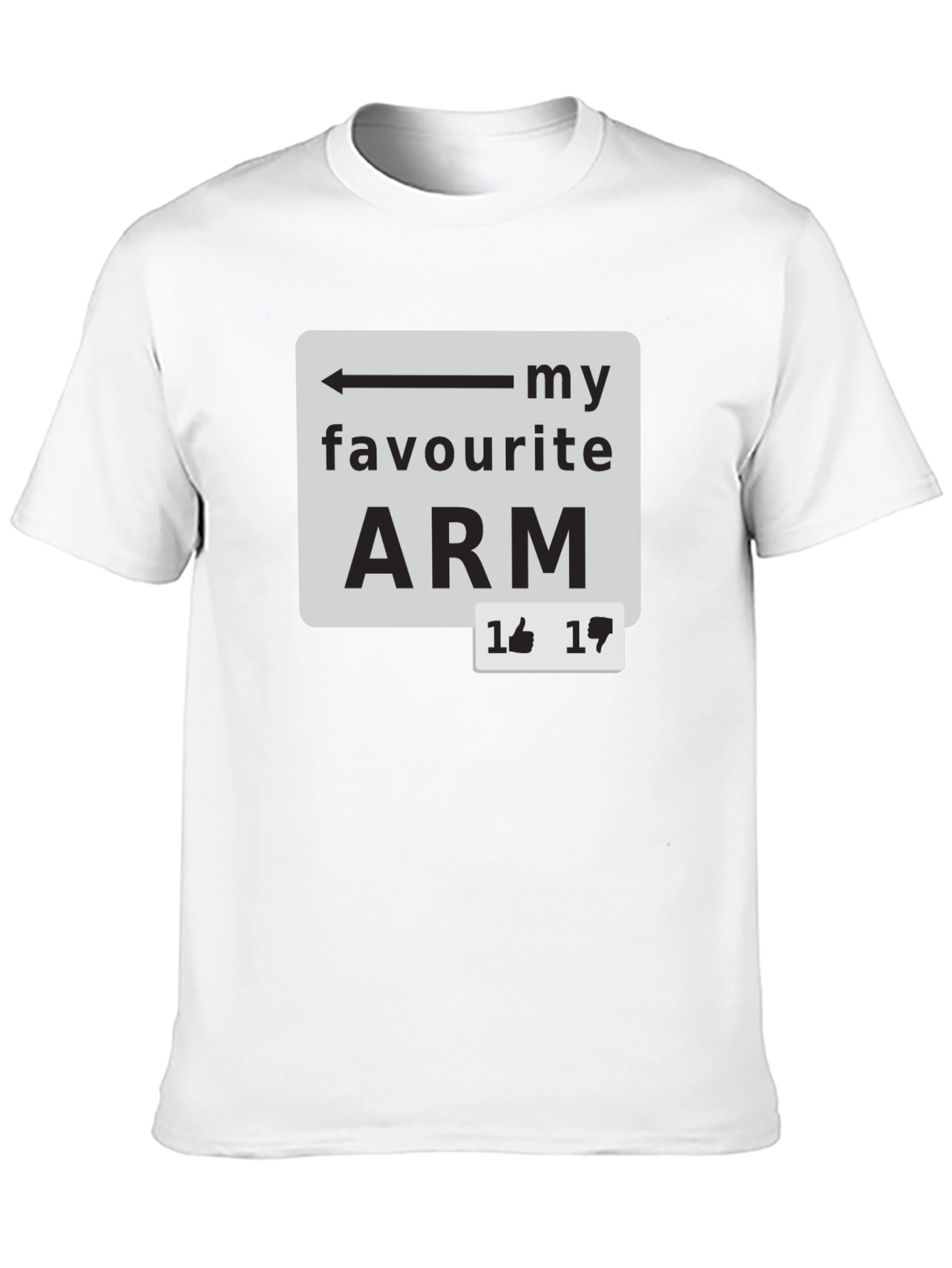 Black My Favourite Arm T-Shirt - Funny Sarcastic Tee view 10