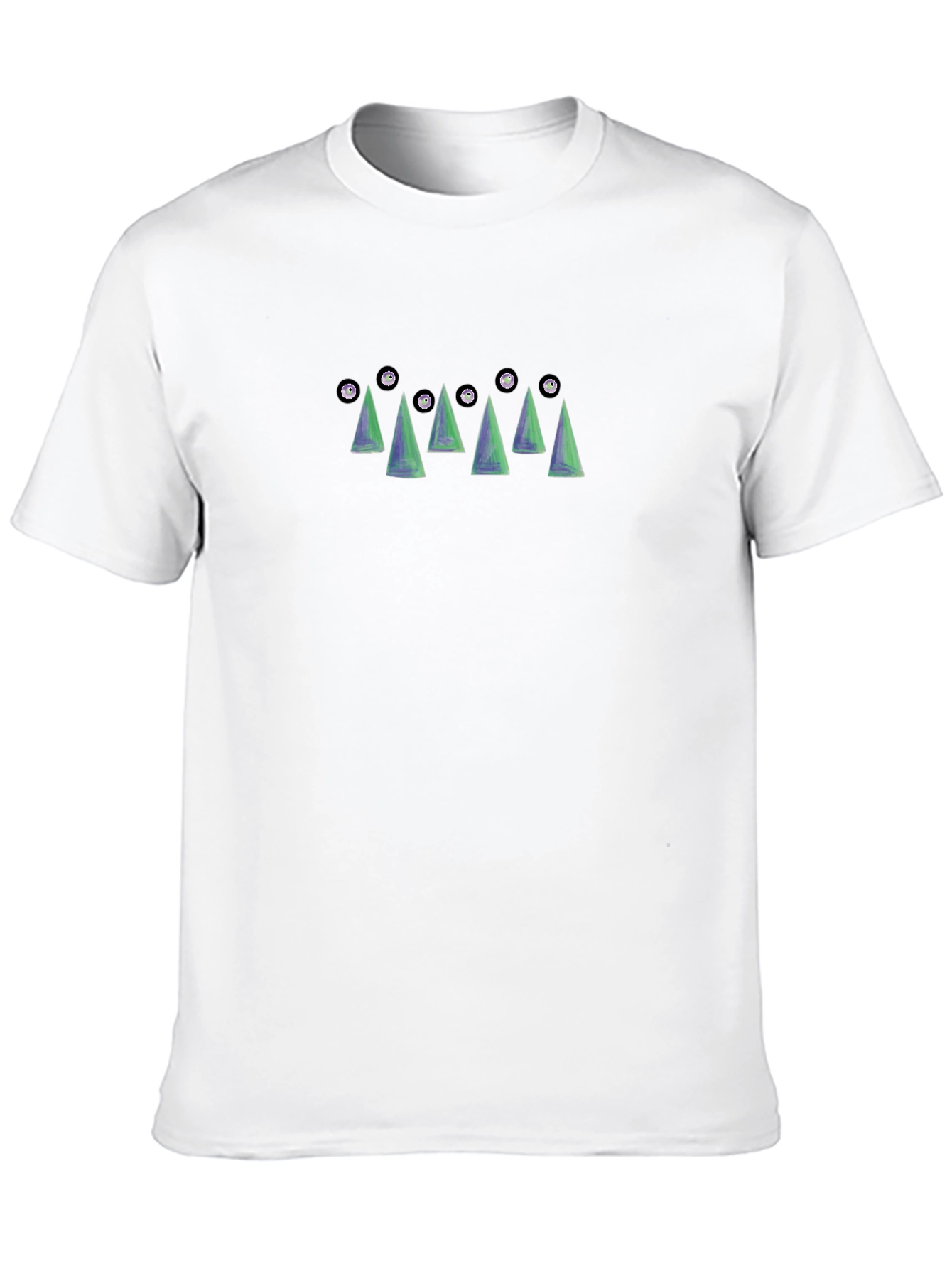 Black Geometric Tree T-Shirt - Abstract Design view 10