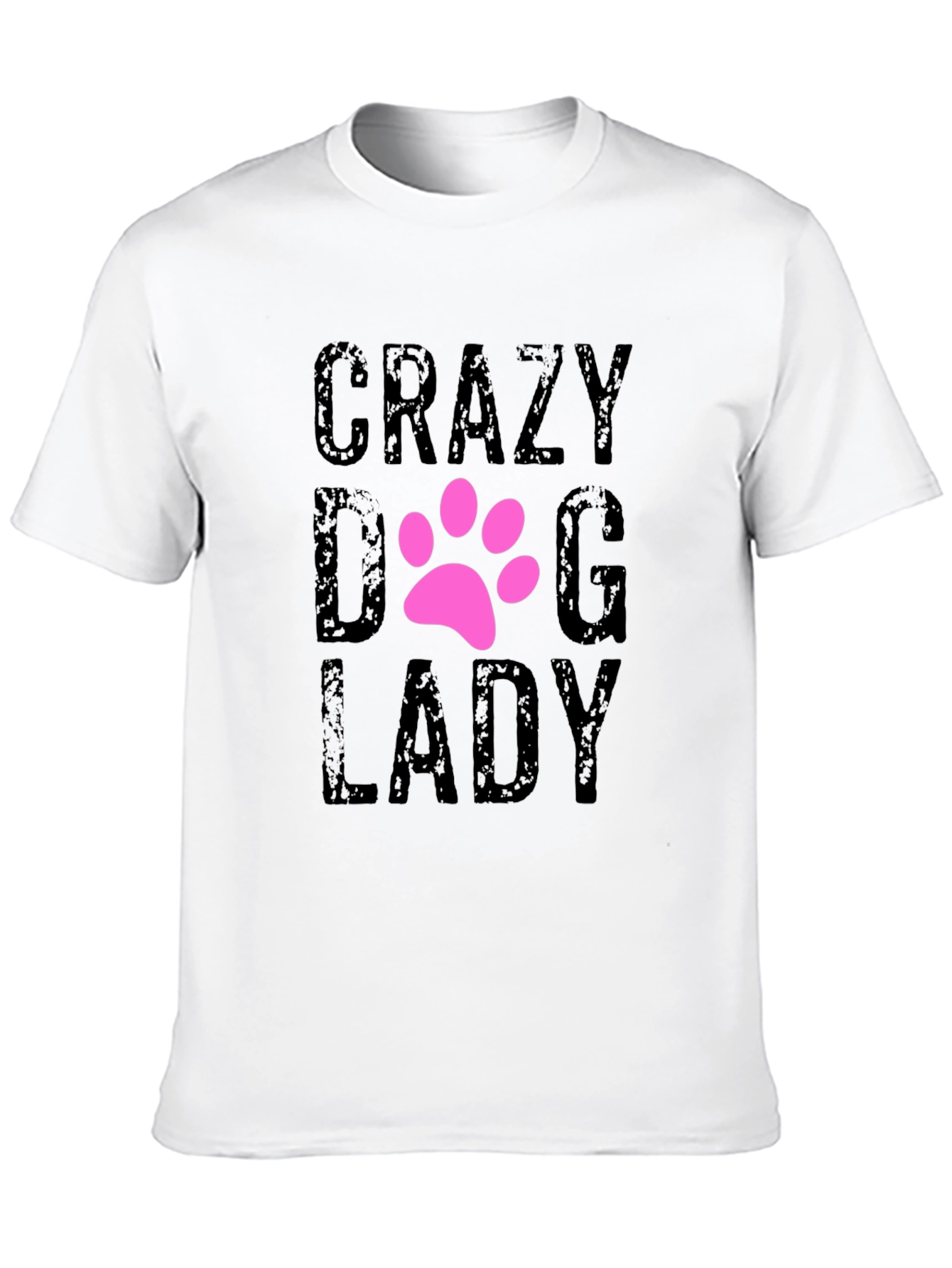 Black Crazy Dog Lady T-Shirt - Cute Pet Lover Tee view 10