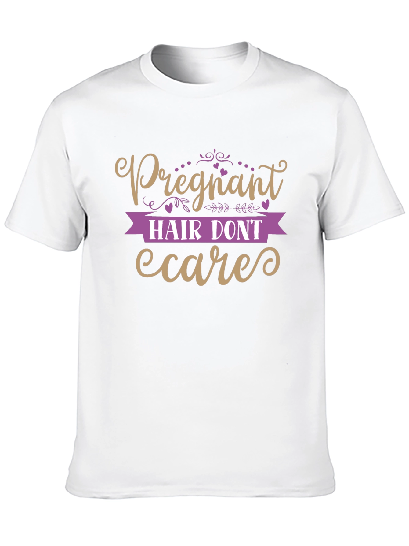 Black Pregnant Hair Don't Care T-Shirt view 10