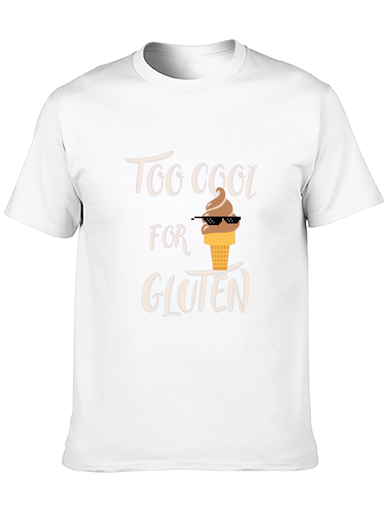 Black Too Cool For Gluten Black T-Shirt view 10