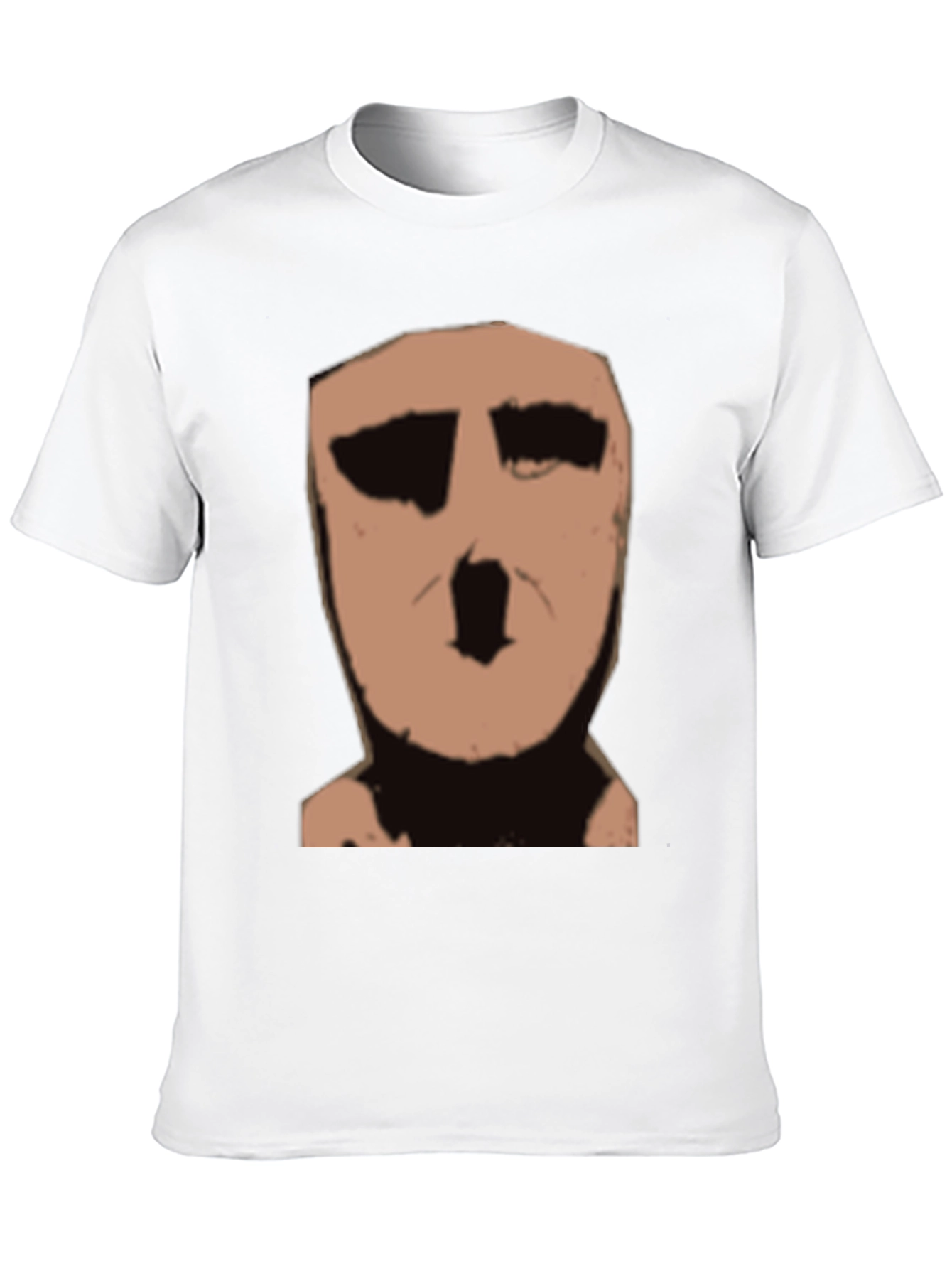 Black Abstract Face Graphic Black T-Shirt view 10
