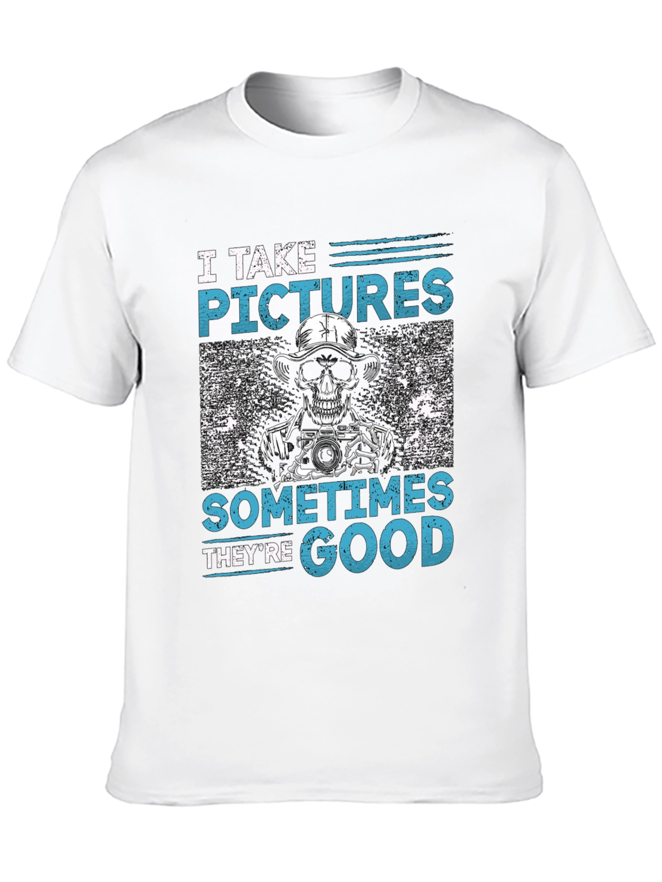Black Funny Photographer Skeleton Graphic T-Shirt view 10