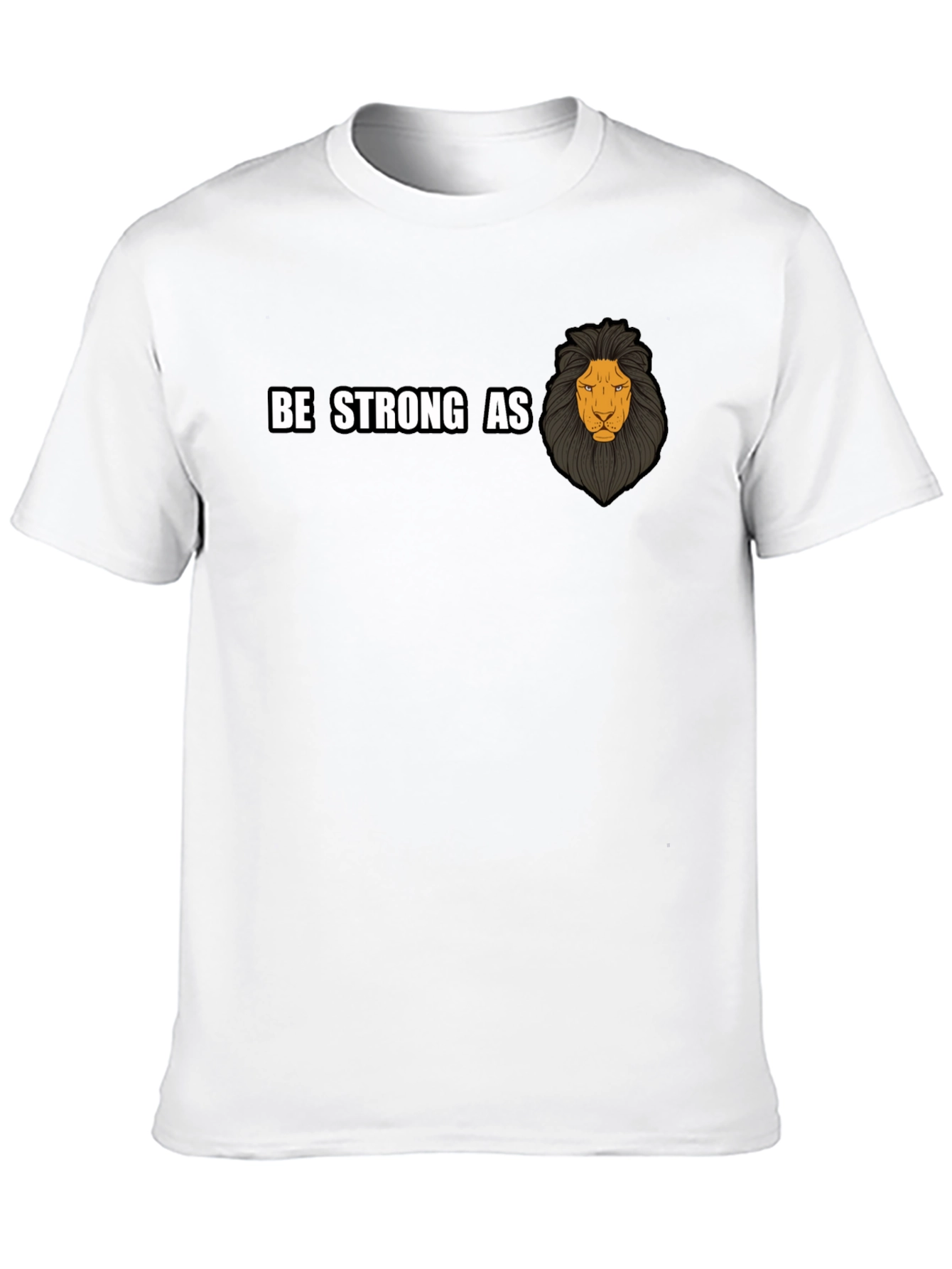 Black Be Strong As Lion Graphic T-Shirt view 10