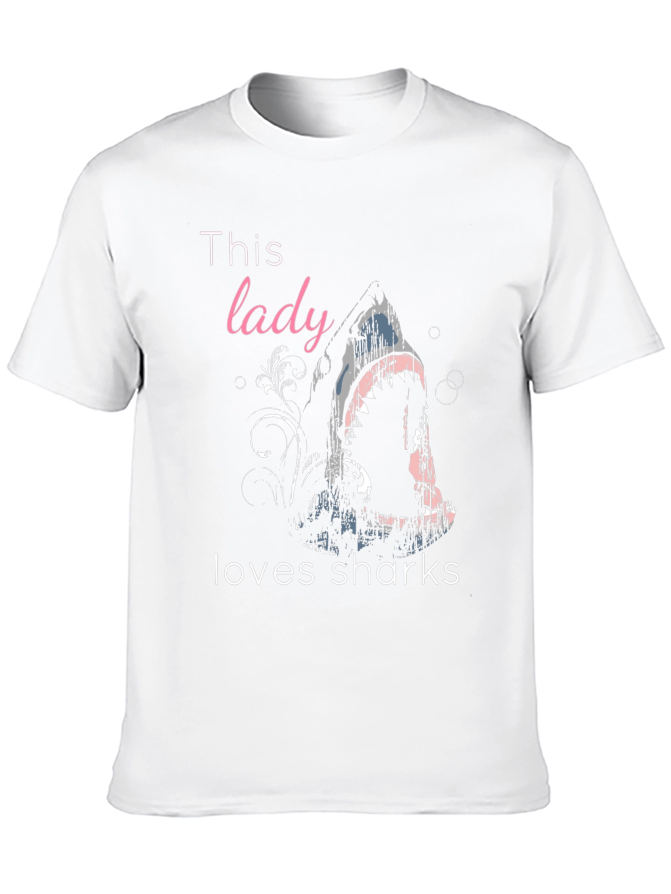 Black This Lady Loves Sharks Graphic T-Shirt view 10