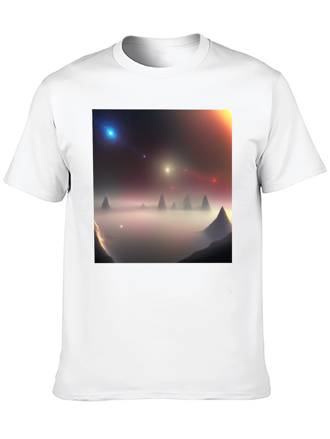 Black Nebula Vista Graphic Tee - Black Cotton Comfort view 10